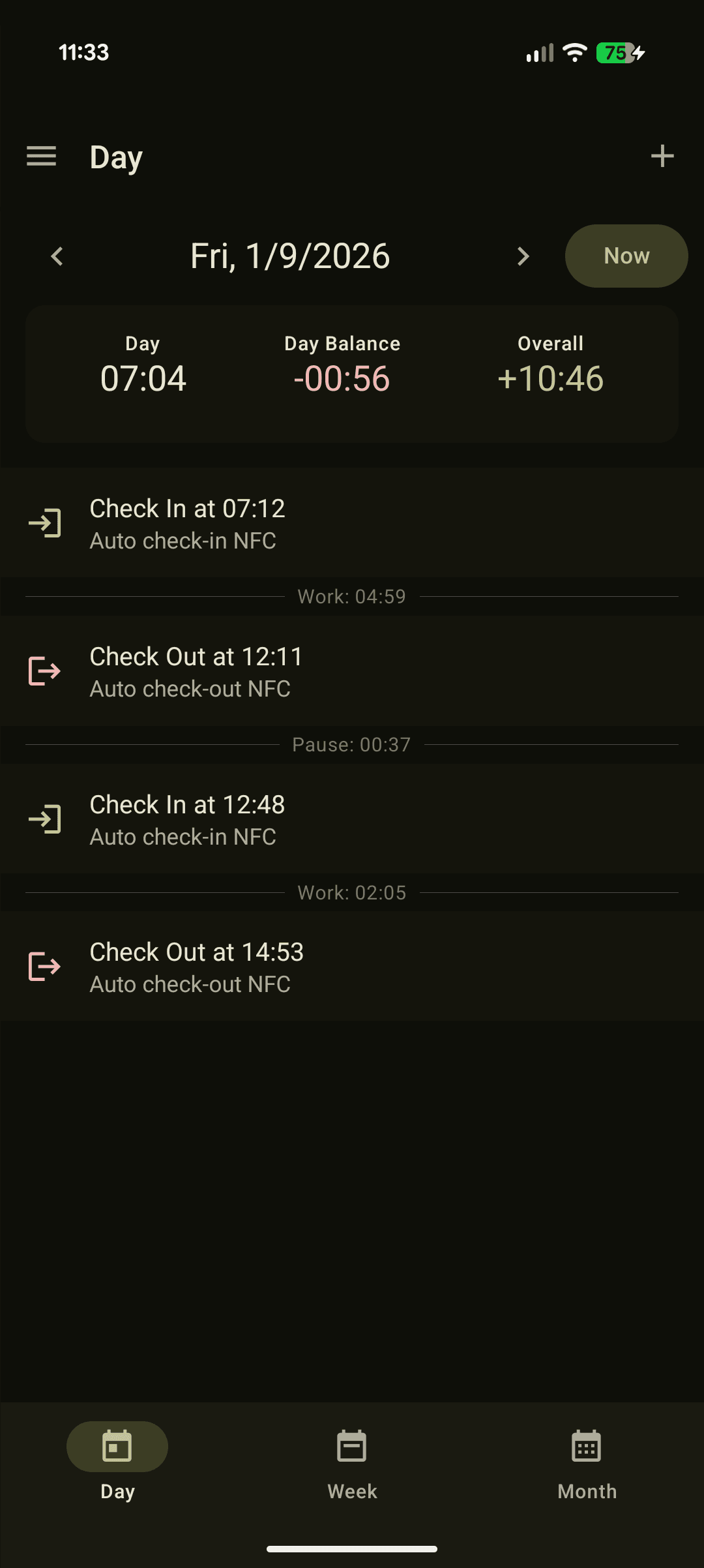 Скриншот 1 — time-tracking