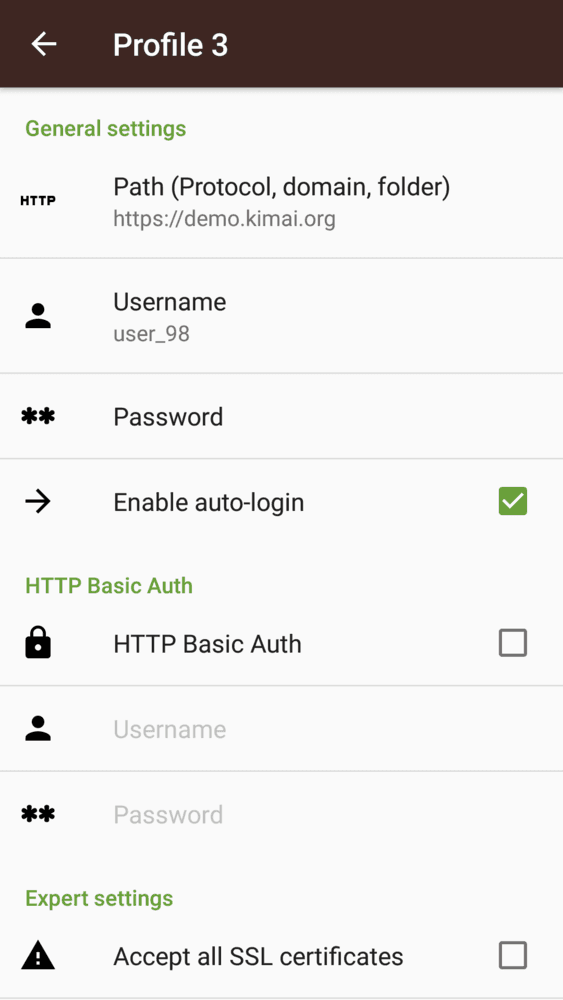 Скриншот 5 — Kimai TimeTracker