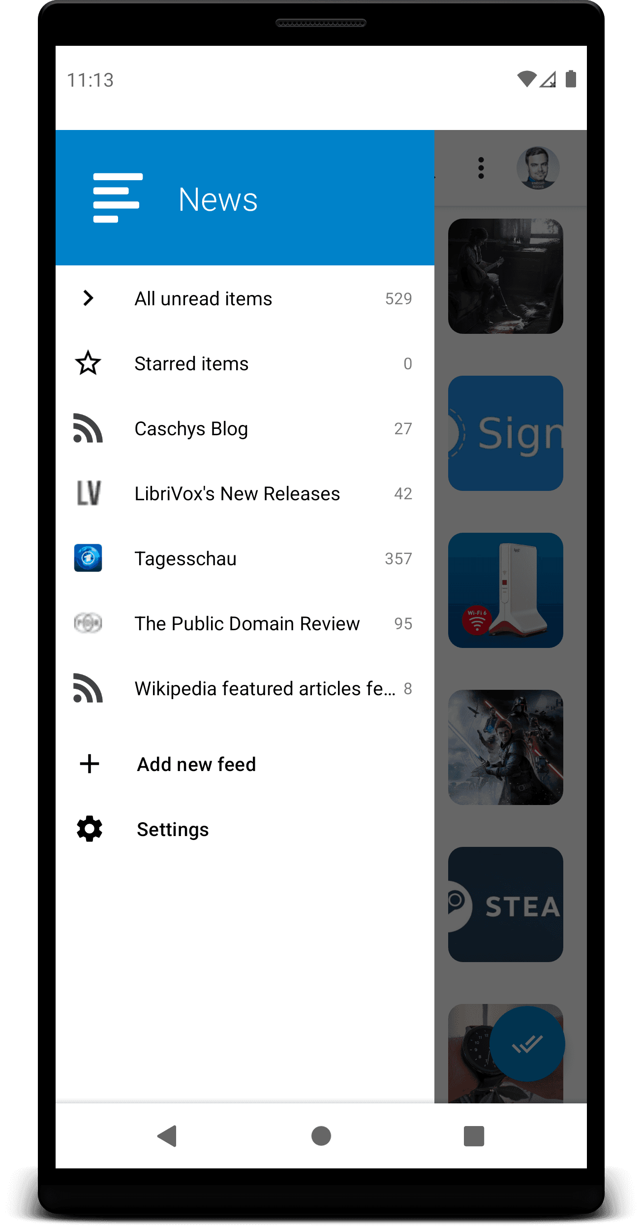 Скриншот 2 — Nextcloud News
