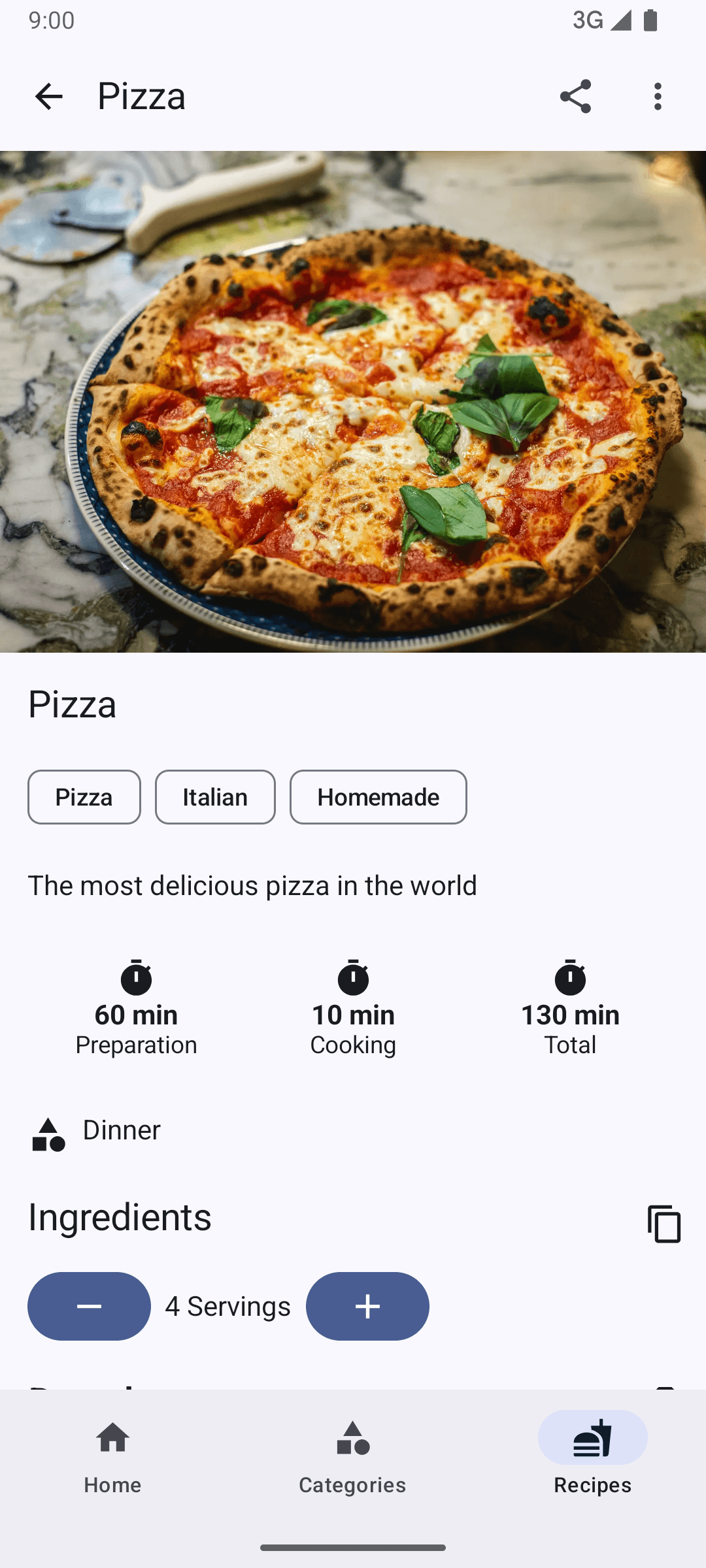 Скриншот 4 — Nextcloud Cookbook