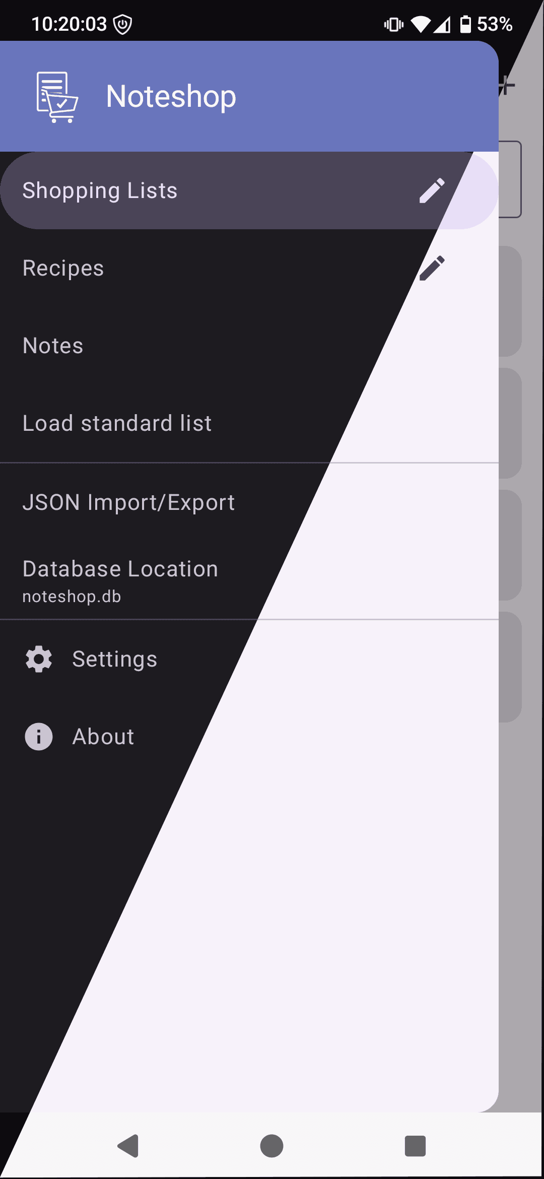 Скриншот 1 — Noteshop