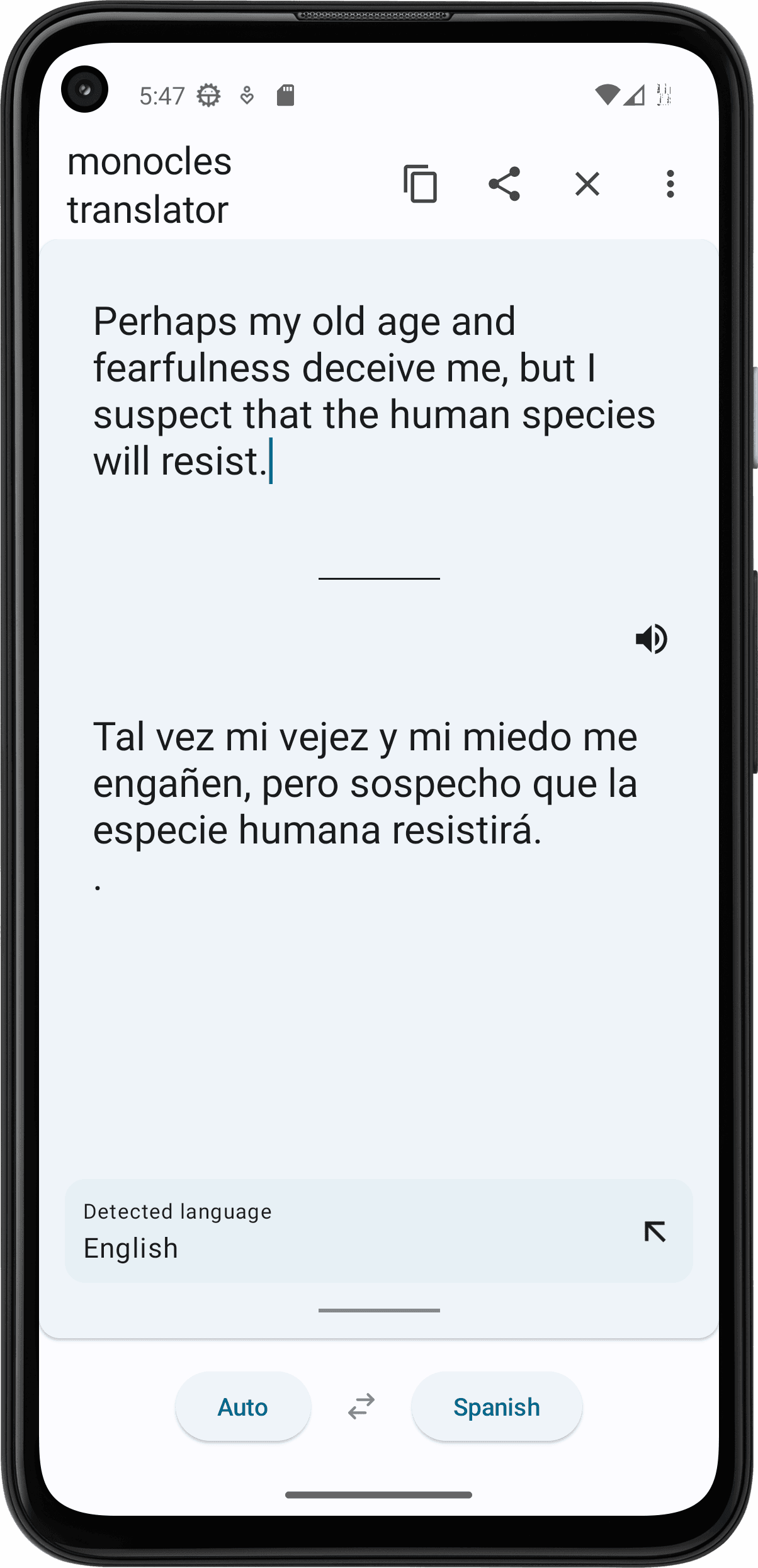 Скриншот 1 — monocles translator