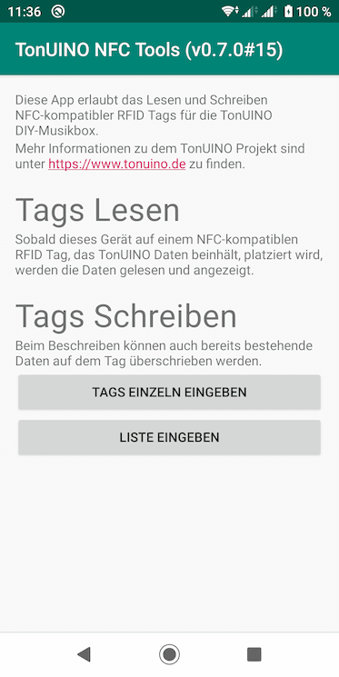 Скриншот 1 — TonUINO NFC Tools