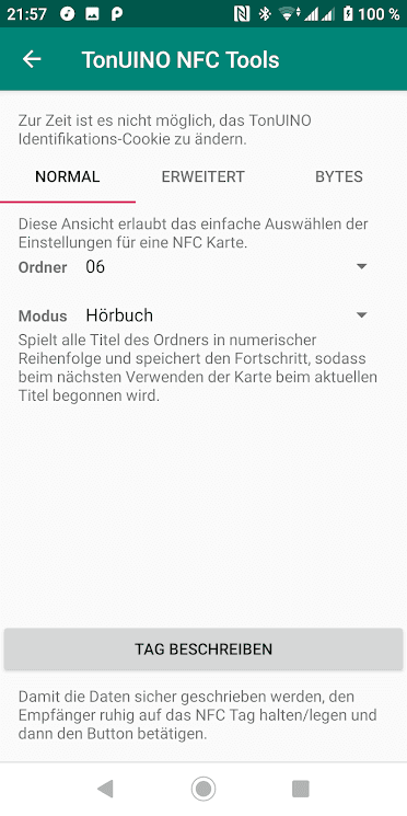 Скриншот 3 — TonUINO NFC Tools