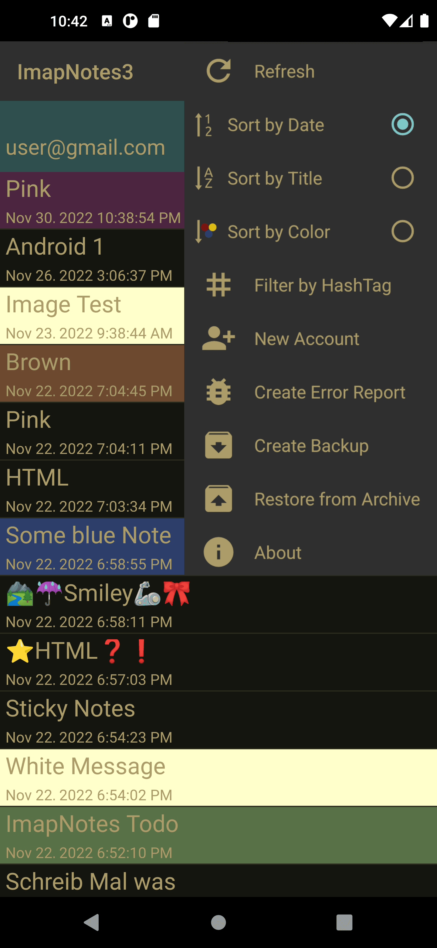 Скриншот 3 — ImapNotes3