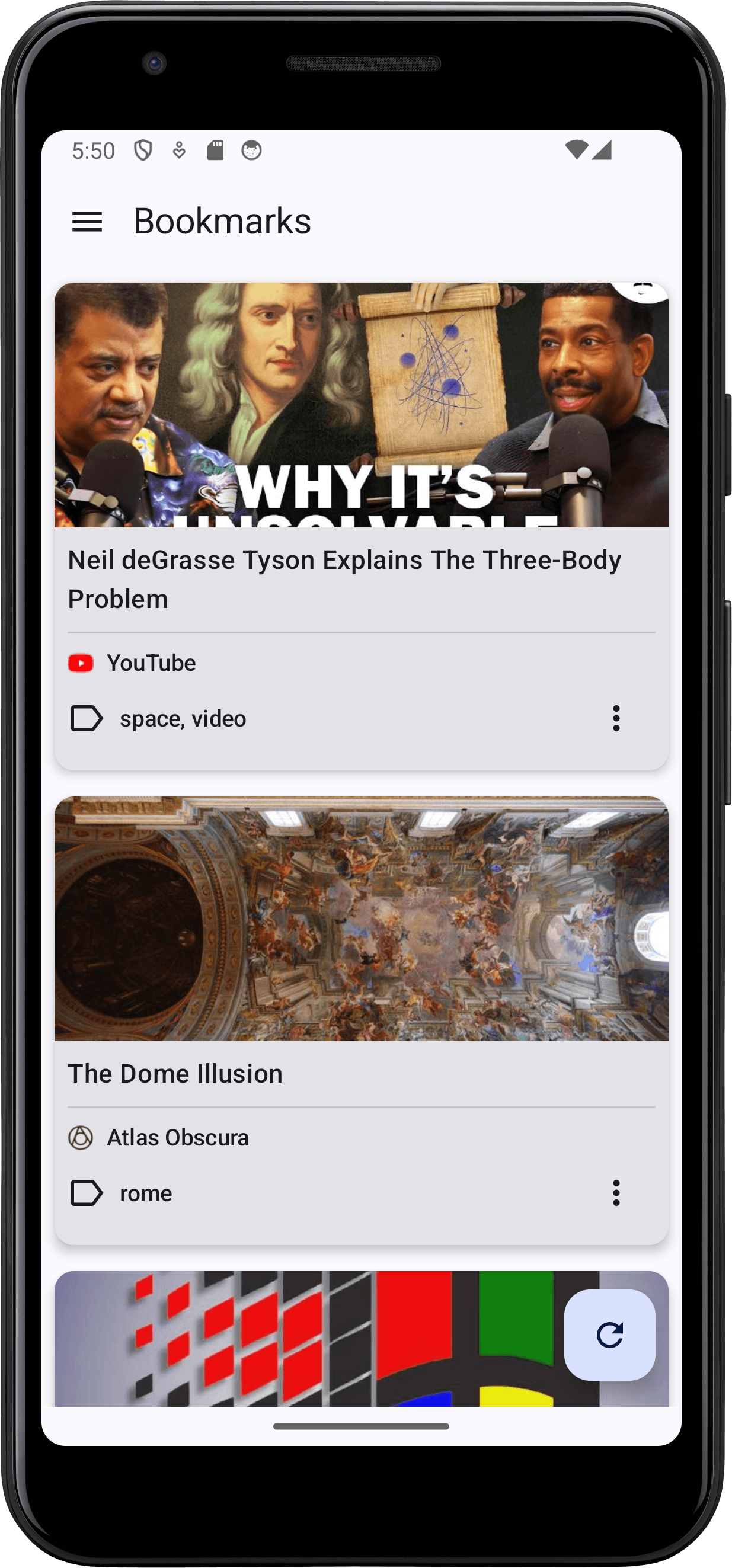 Скриншот 1 — Readeck App