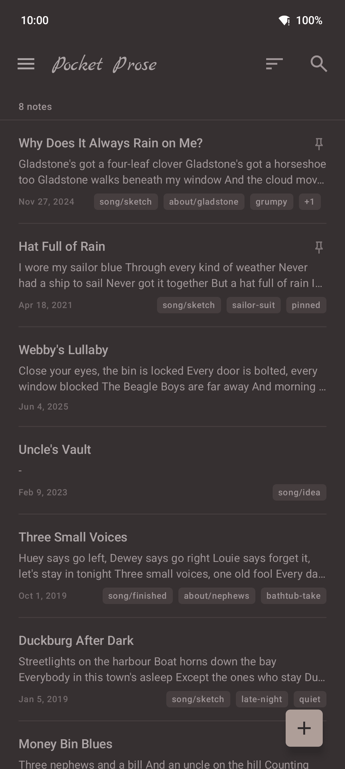 Скриншот 1 — Pocket Prose