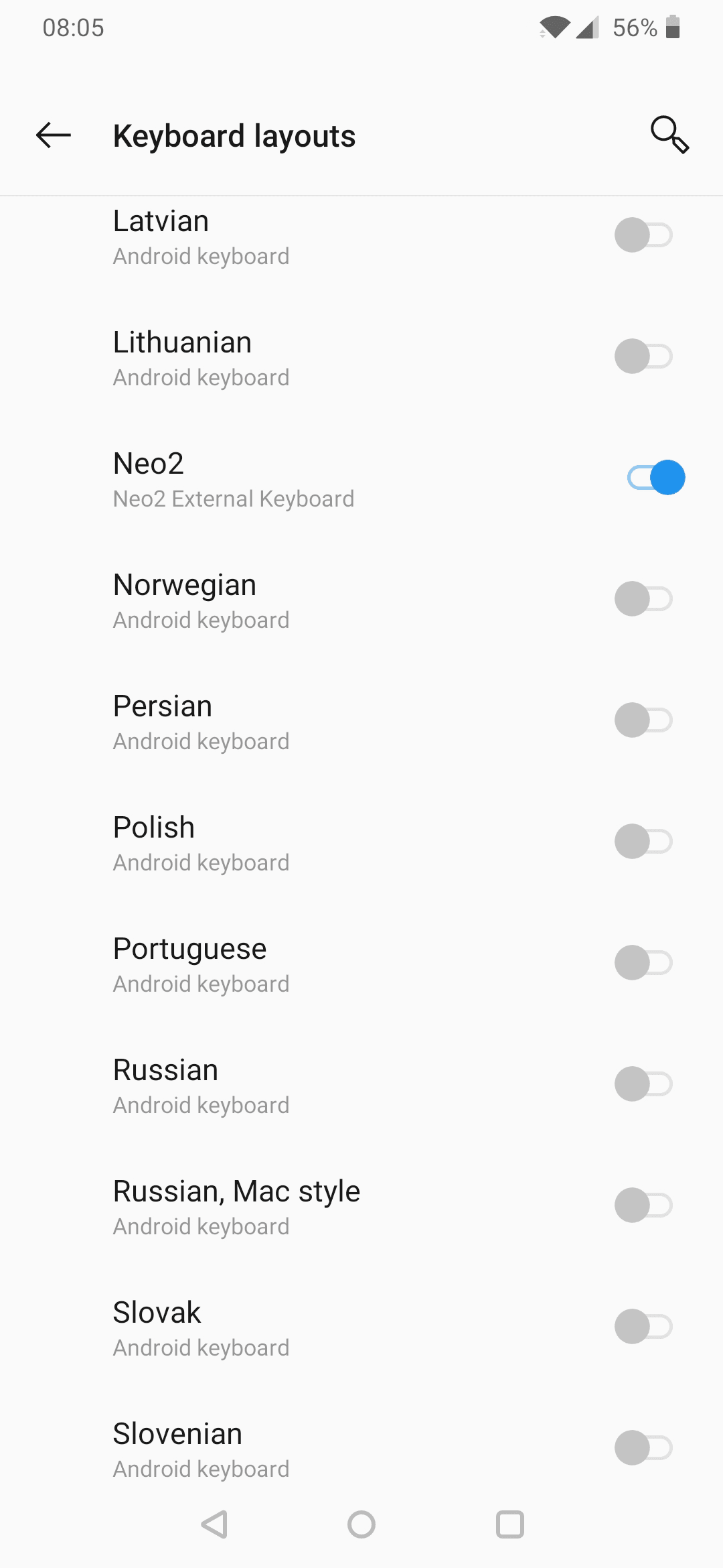 Скриншот 1 — Neo2 External Keyboard