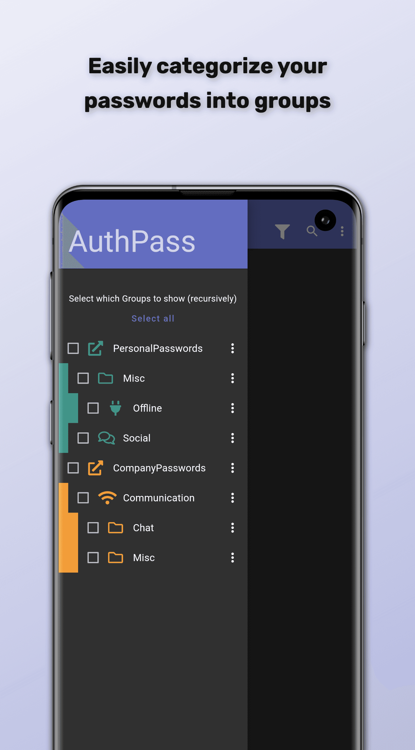 Скриншот 2 — AuthPass - KeePass совместимый менеджер паролей