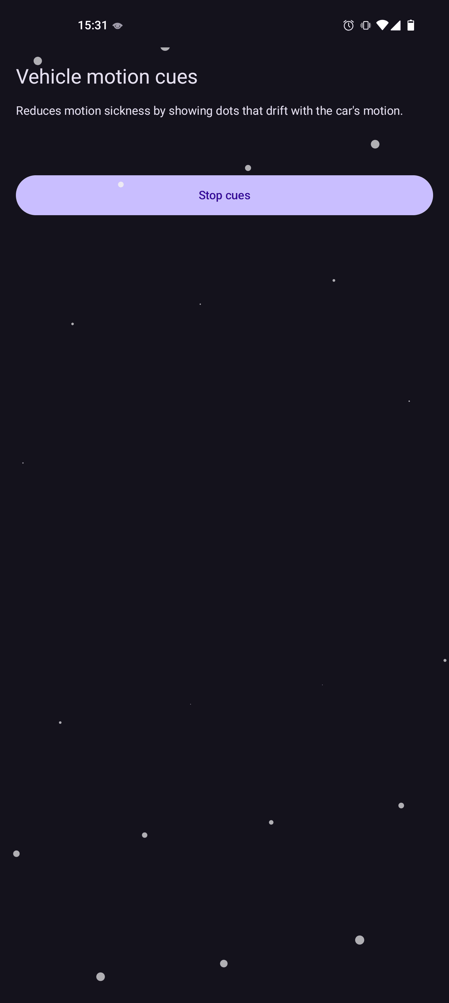 Скриншот 1 — Vehicle Motion Cues