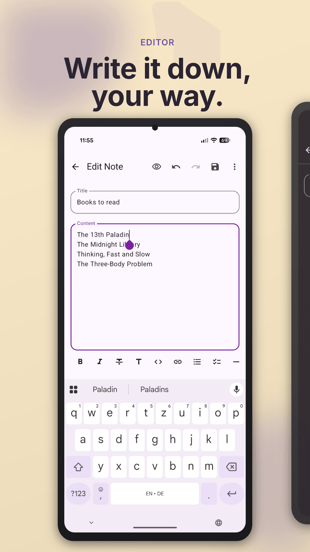 Скриншот 2 — Simple Notes Sync