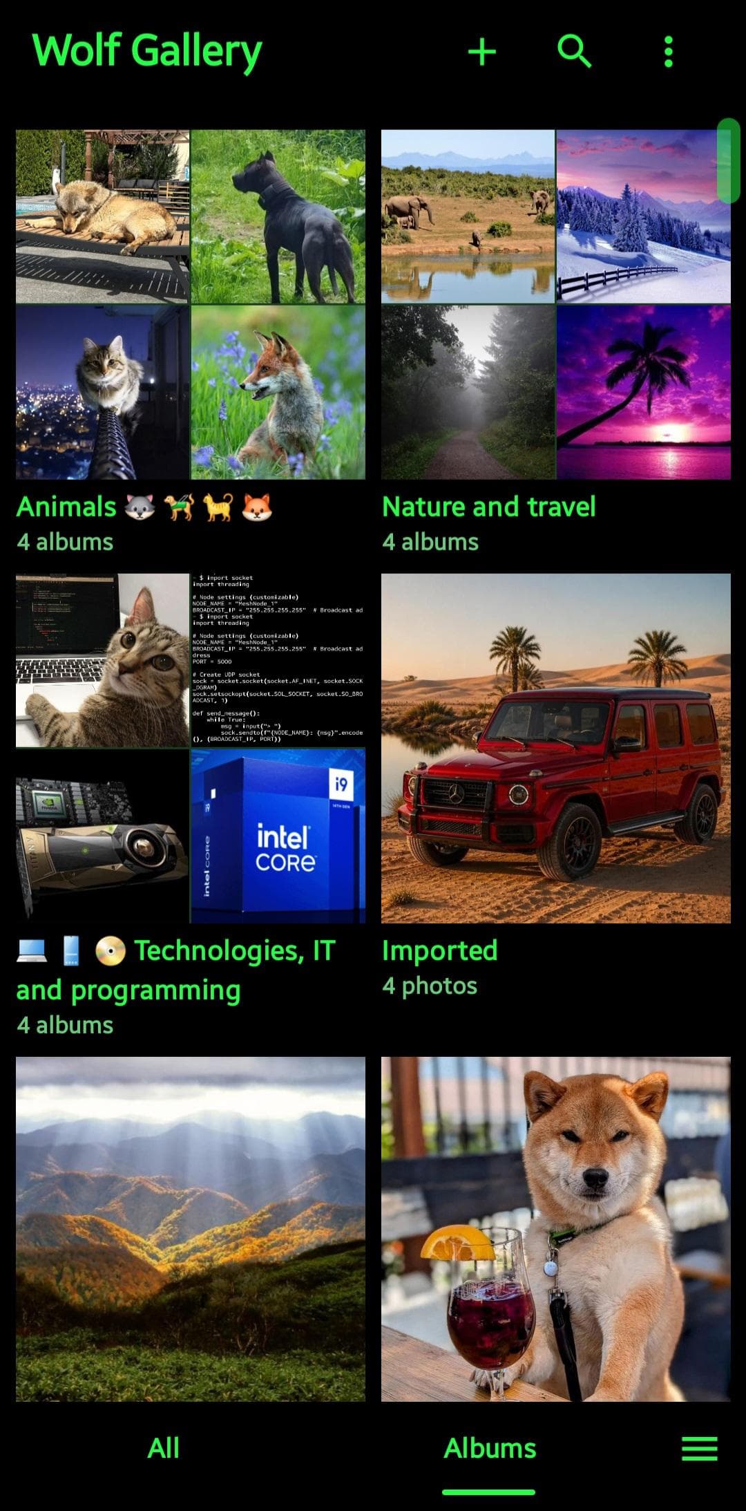 Скриншот 1 — Wolf Gallery