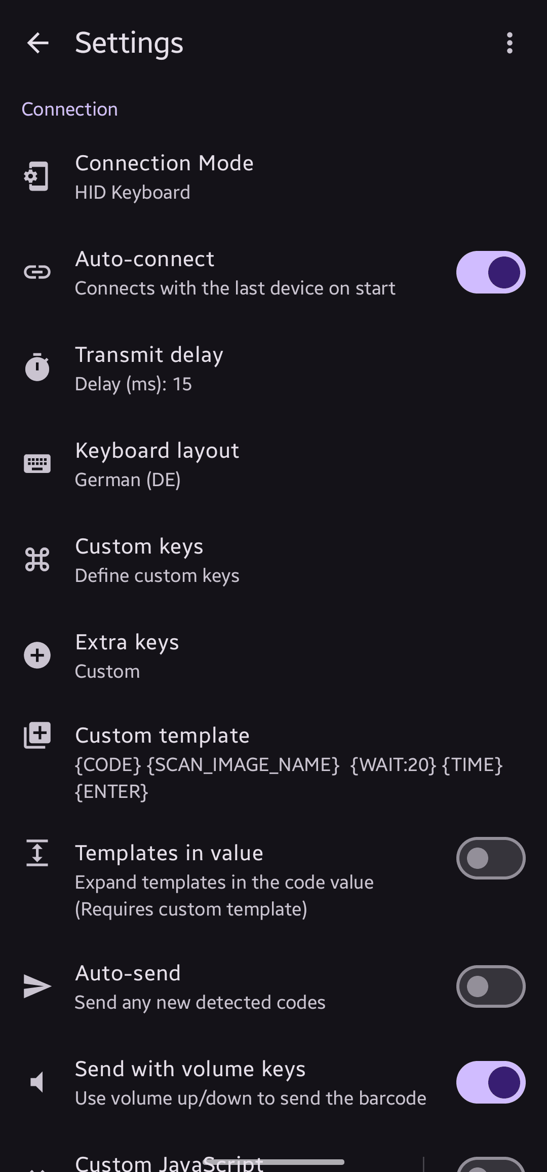 Скриншот 4 — Bluetooth QR & Barcode to PC