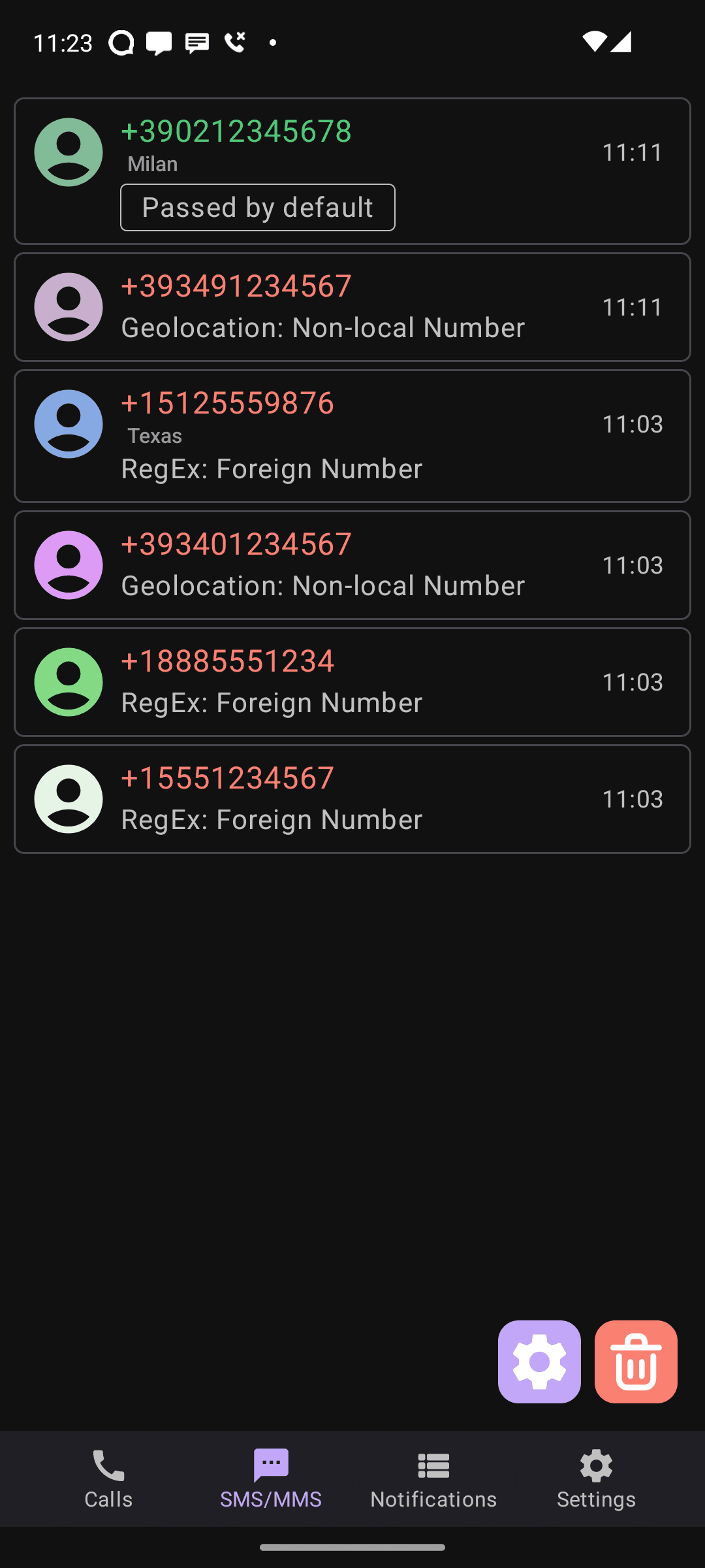 Скриншот 1 — СпамБлокер (Звонки и SMS)