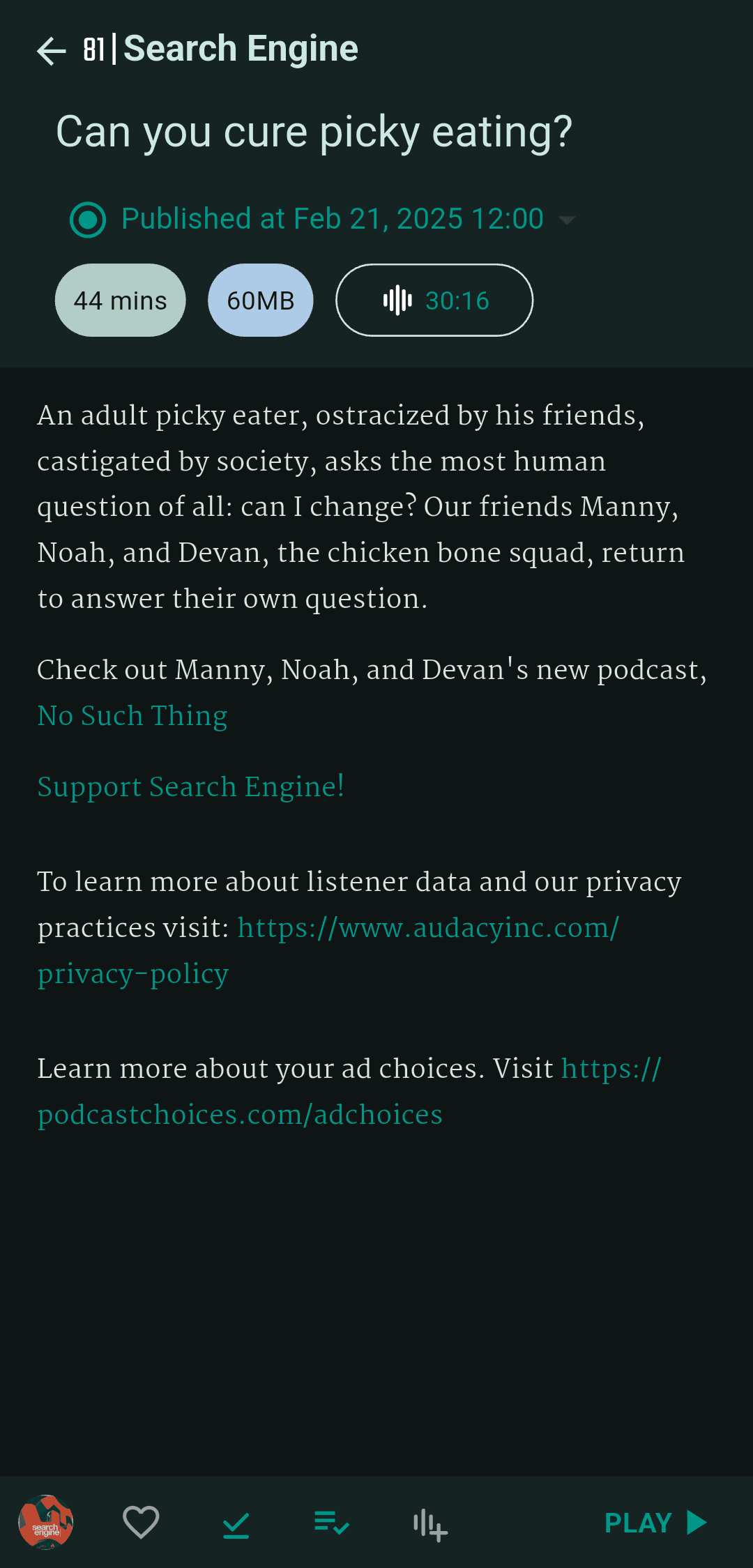 Скриншот 4 — Tsacdop-Fork - Podcast Player