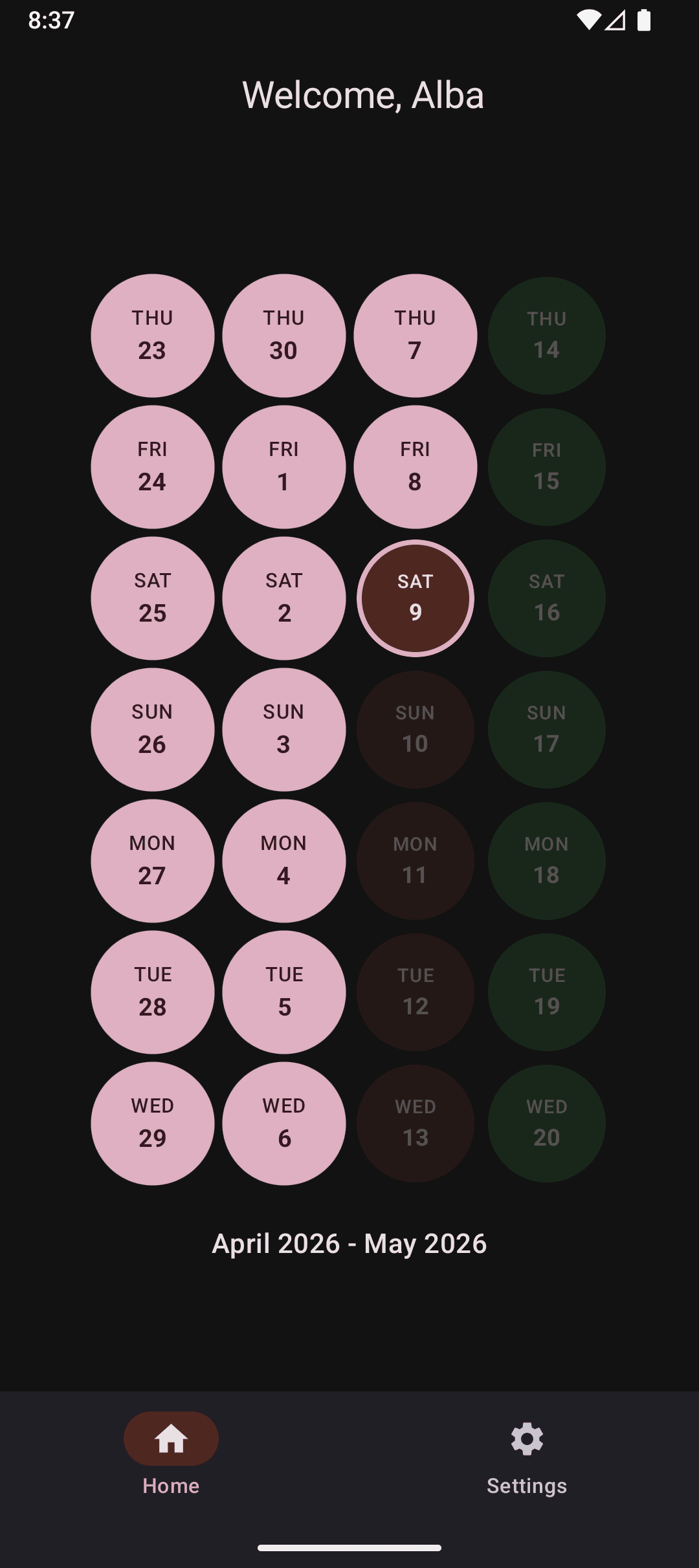 Скриншот 3 — OpenPillReminder: Birth Control Pill Tracker