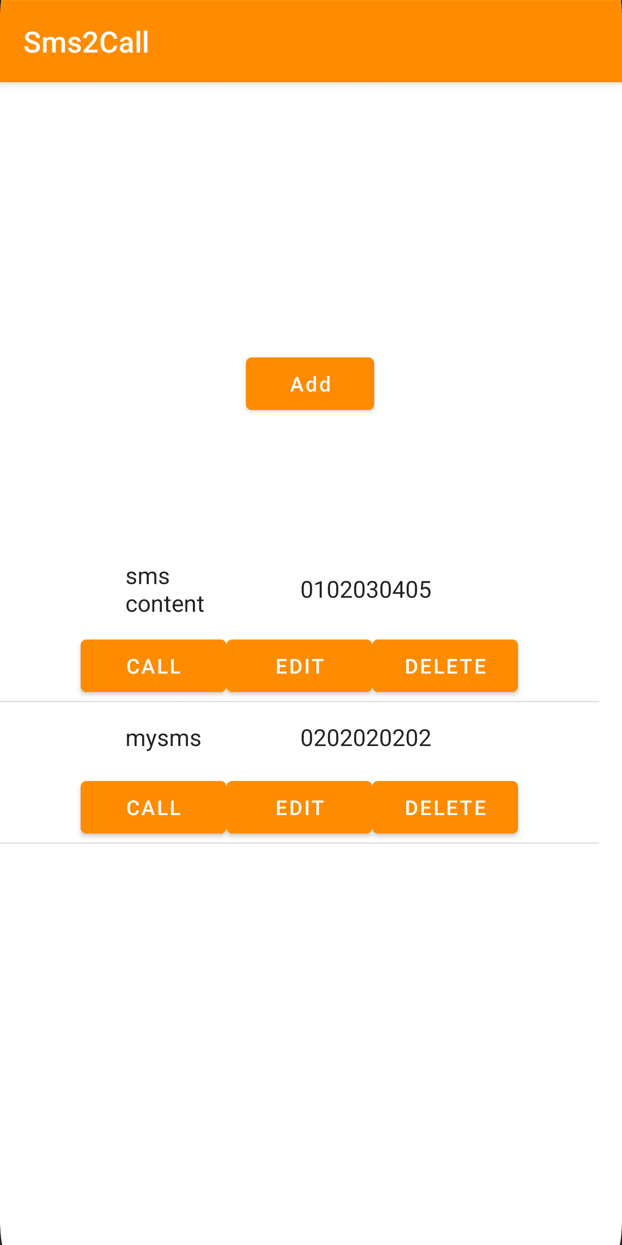 Скриншот 1 — sms2call