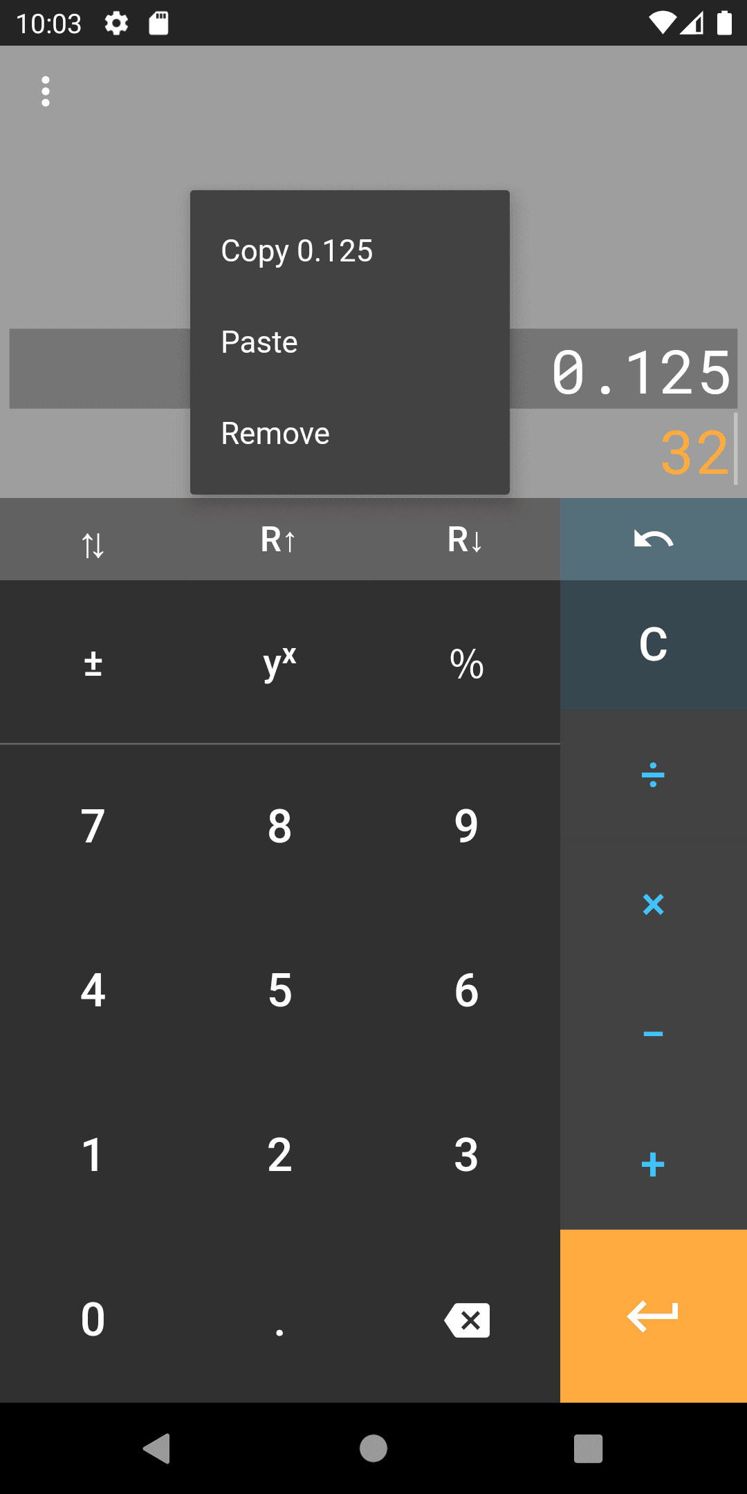 Скриншот 2 — RPNcalc