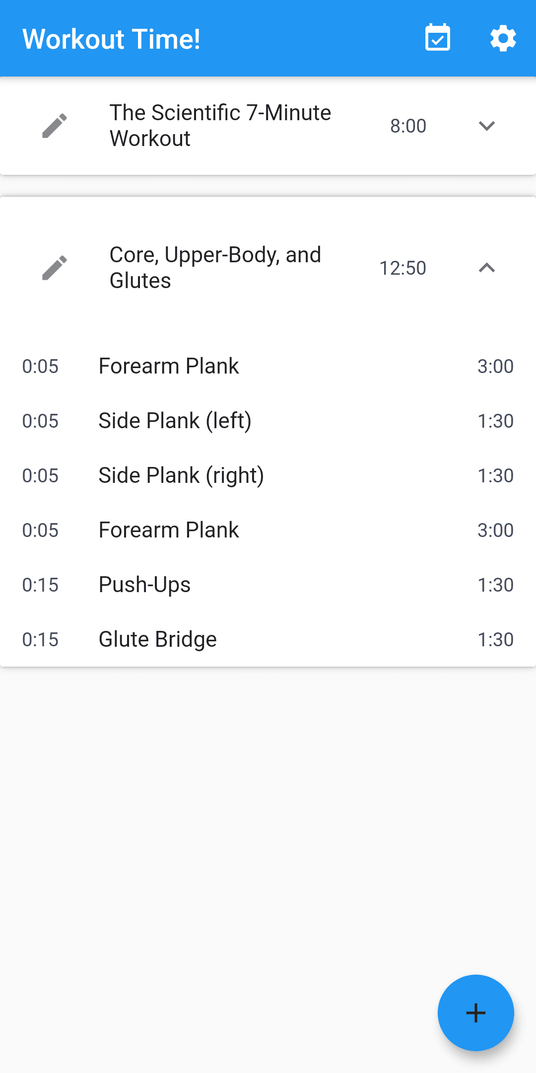 Скриншот 1 — Workout Time!