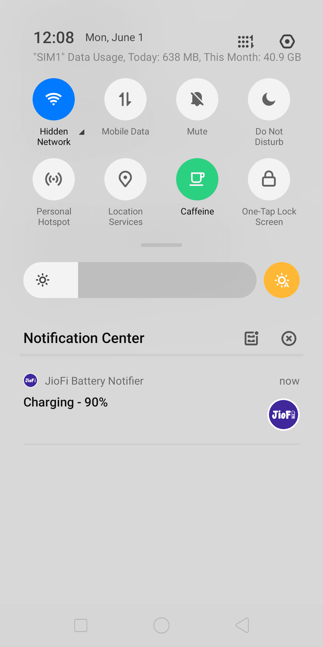 Скриншот 3 — JioFi Battery Notifier