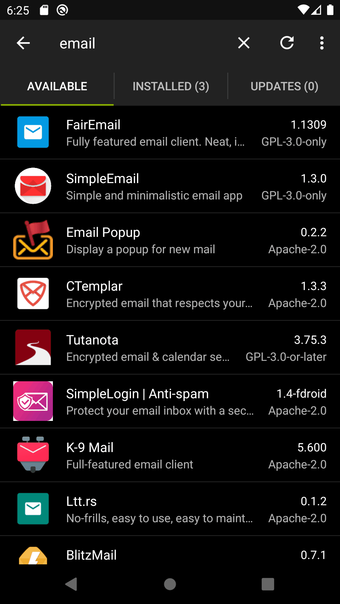 Скриншот 4 — F-Droid Classic