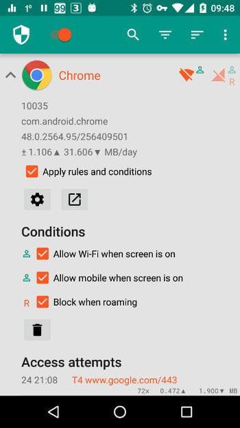 Скриншот 2 — NetGuard
