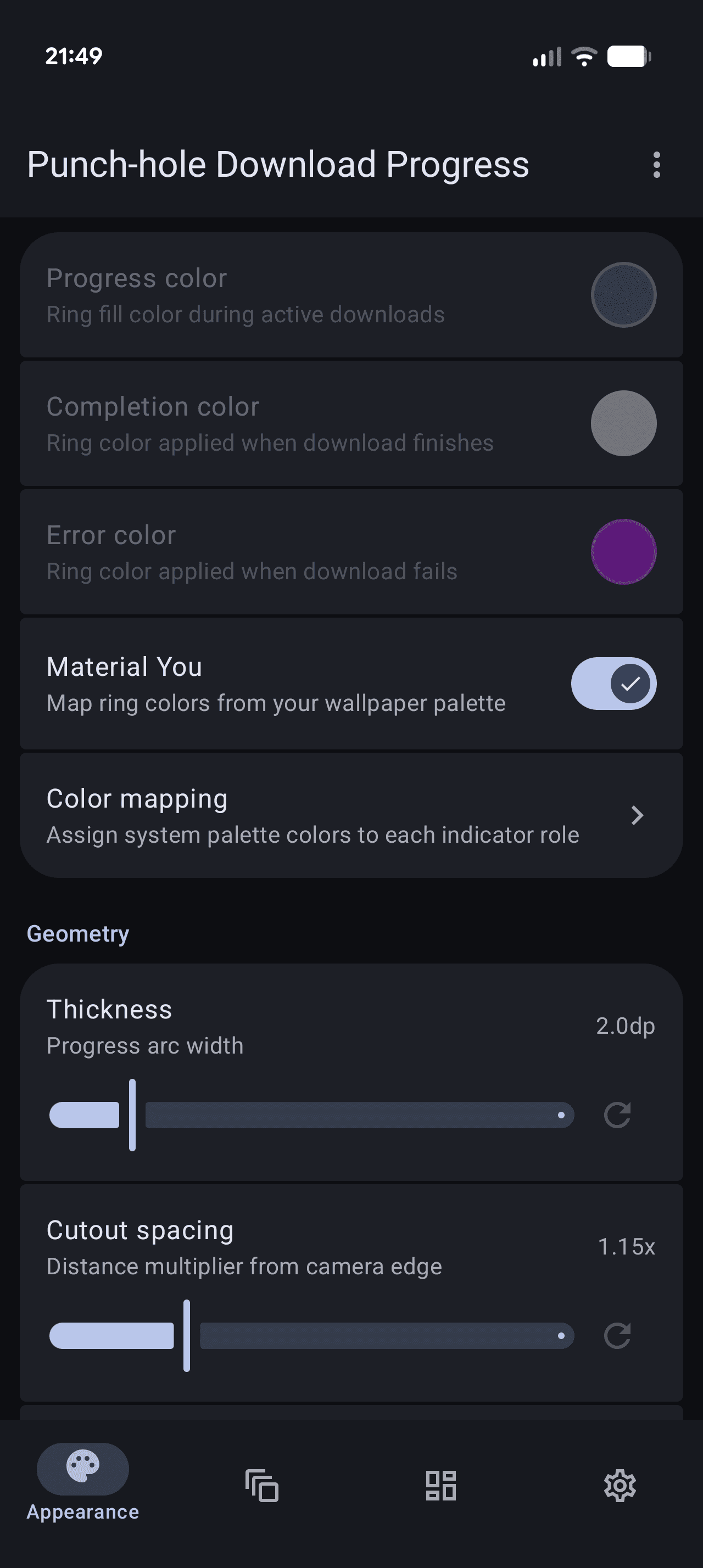 Скриншот 5 — Punch-hole Download Progress