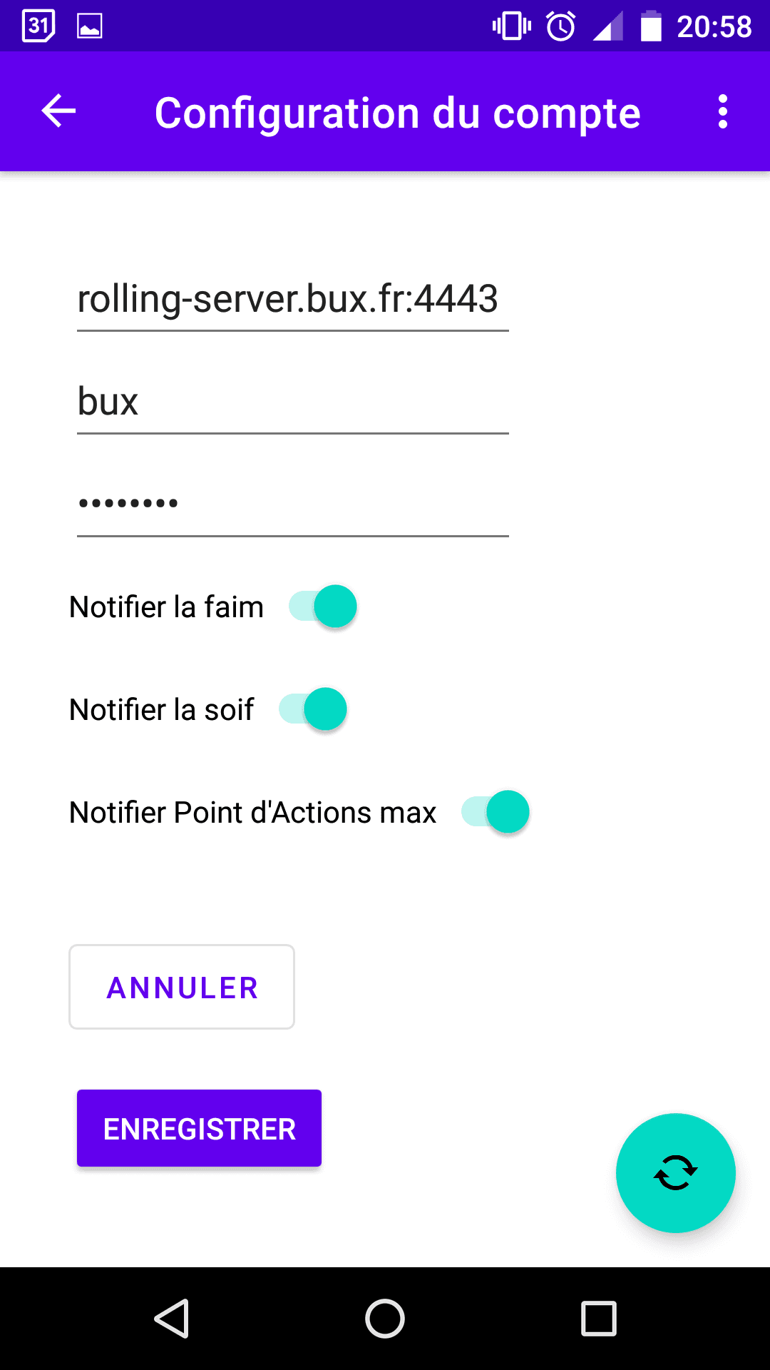 Скриншот 2 — Tableau de bord Rolling