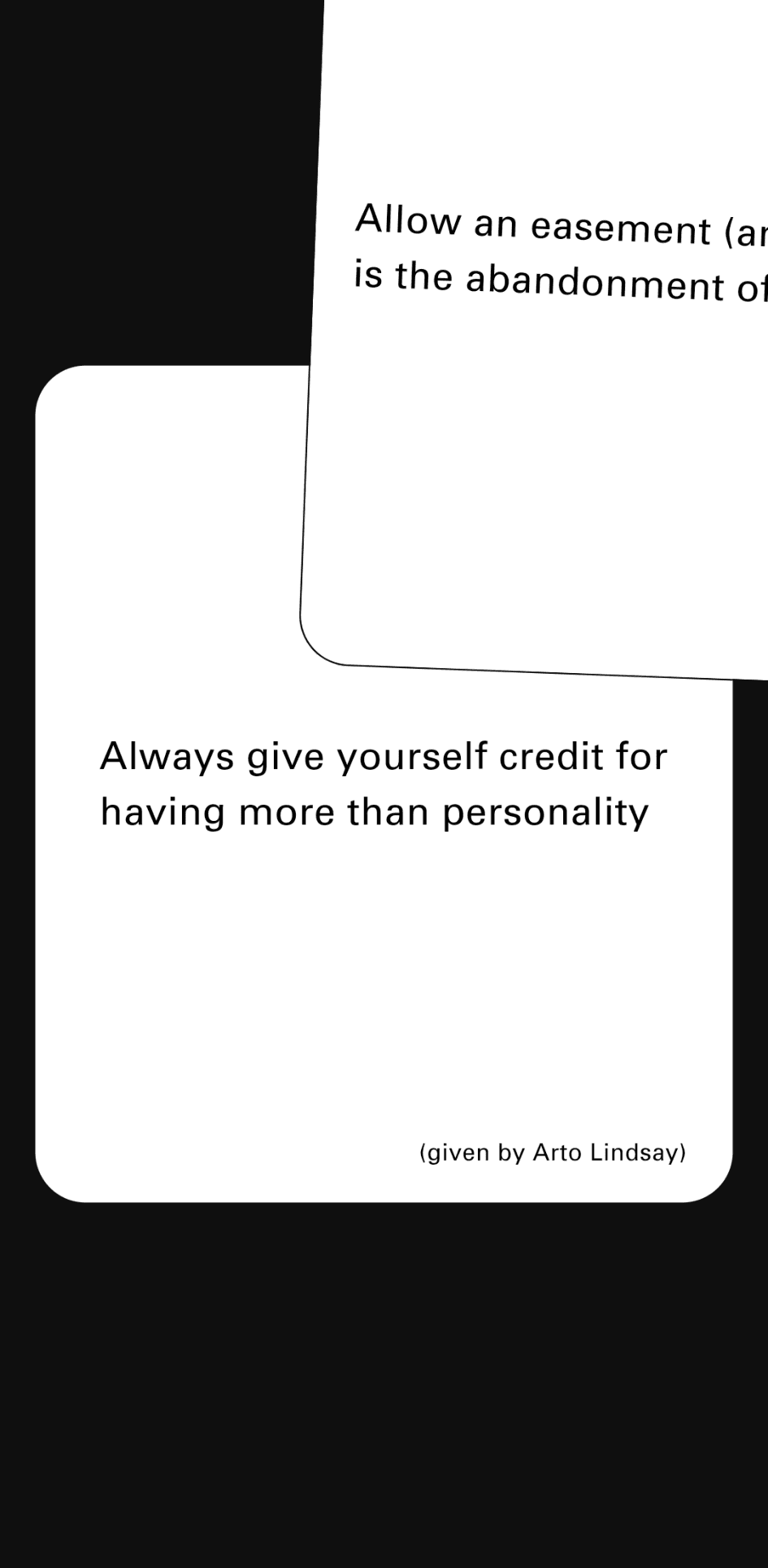 Скриншот 3 — Oblique Strategies