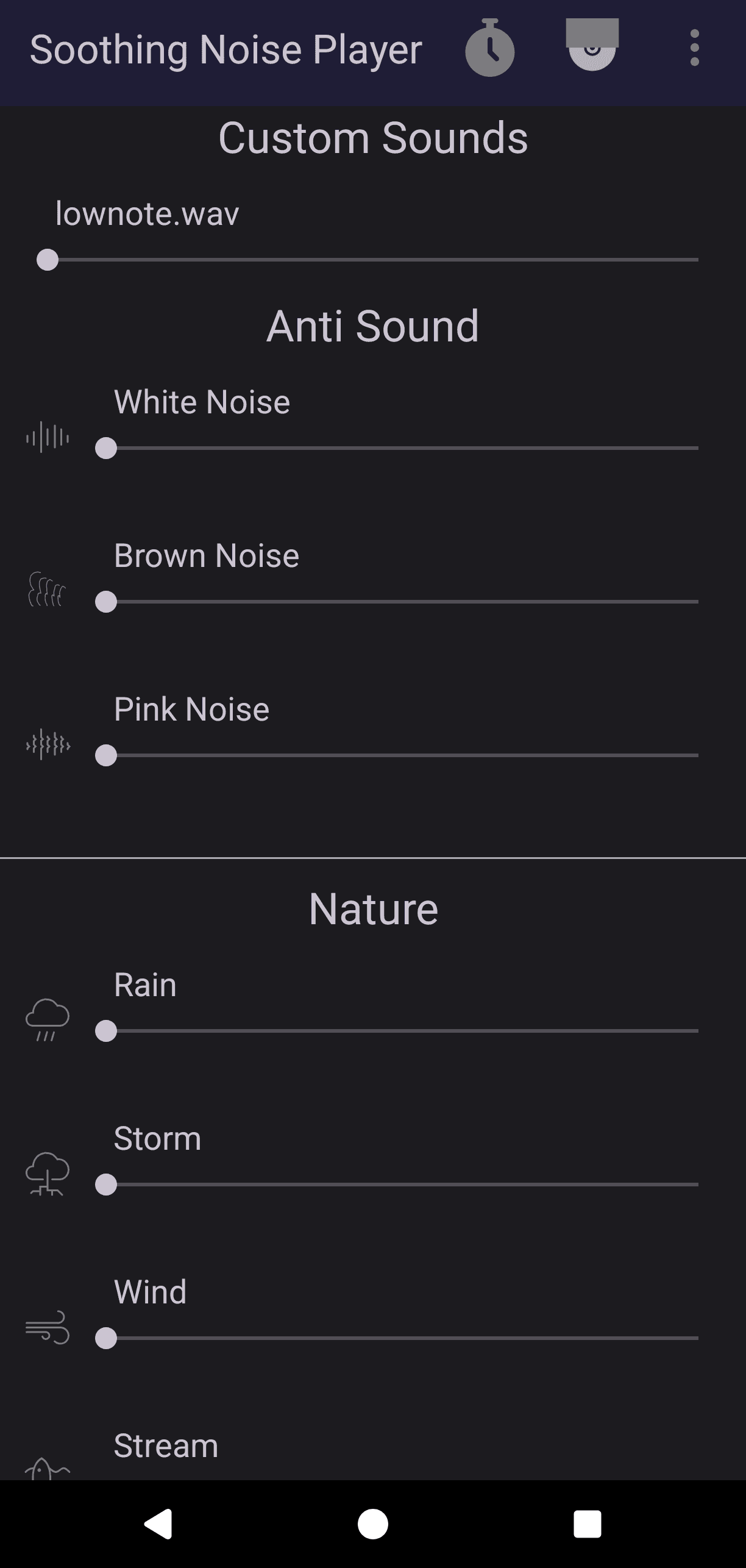 Скриншот 3 — Soothing Noise Player