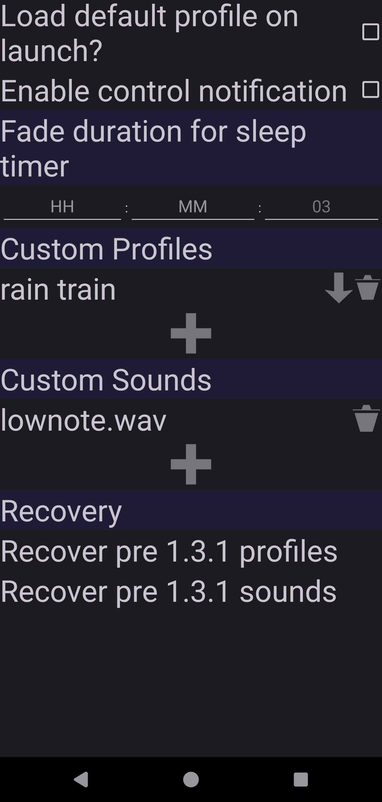 Скриншот 4 — Soothing Noise Player