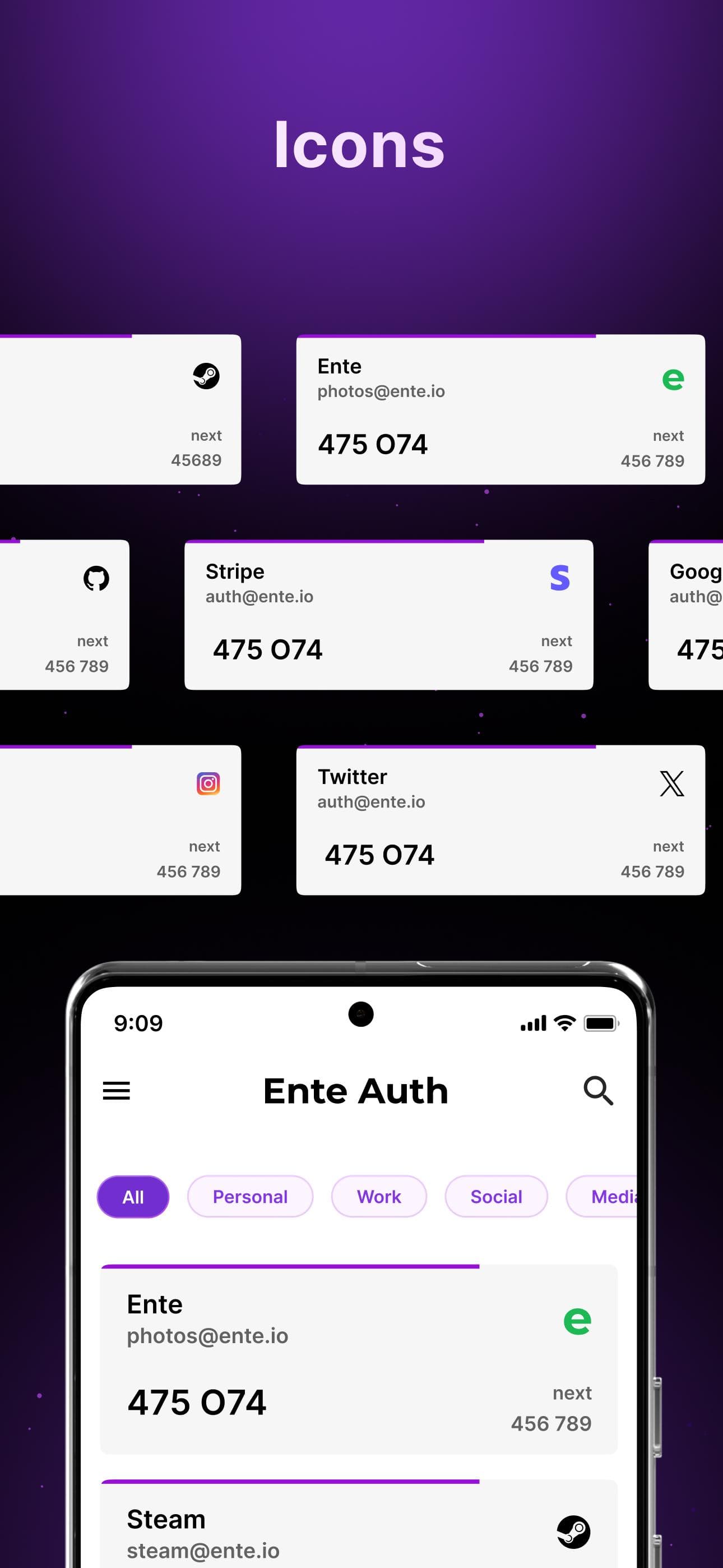 Скриншот 4 — Ente Auth - 2FA Authenticator
