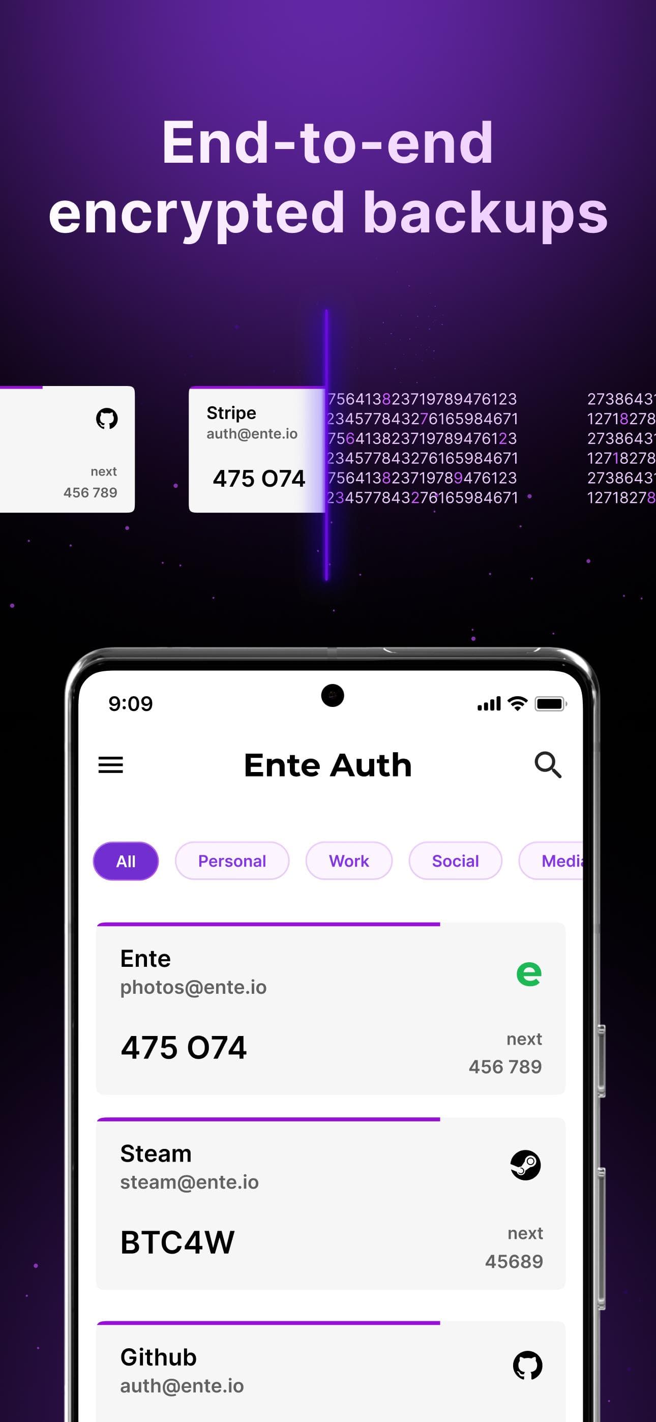 Скриншот 5 — Ente Auth - 2FA Authenticator