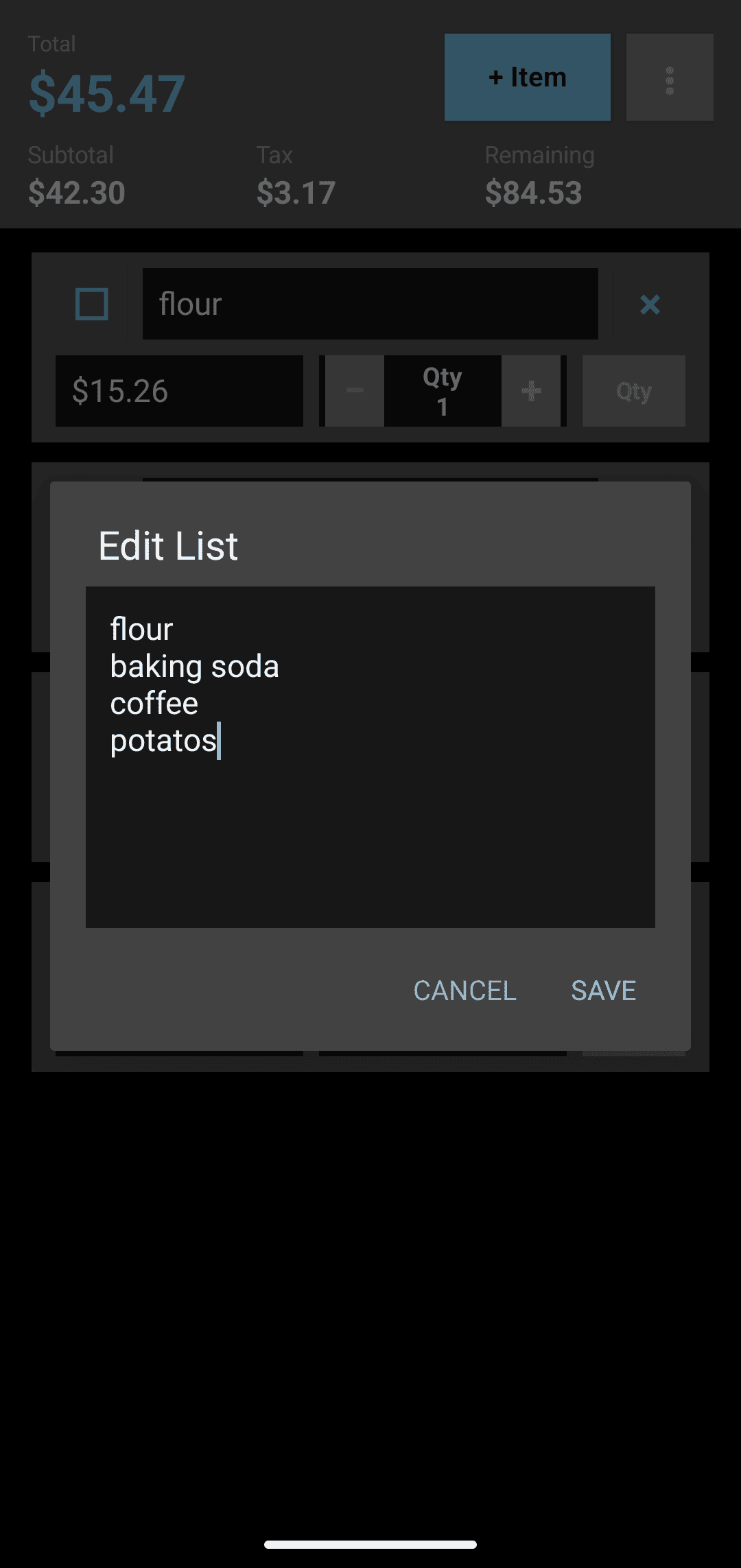 Скриншот 5 — Shopping List Calculator