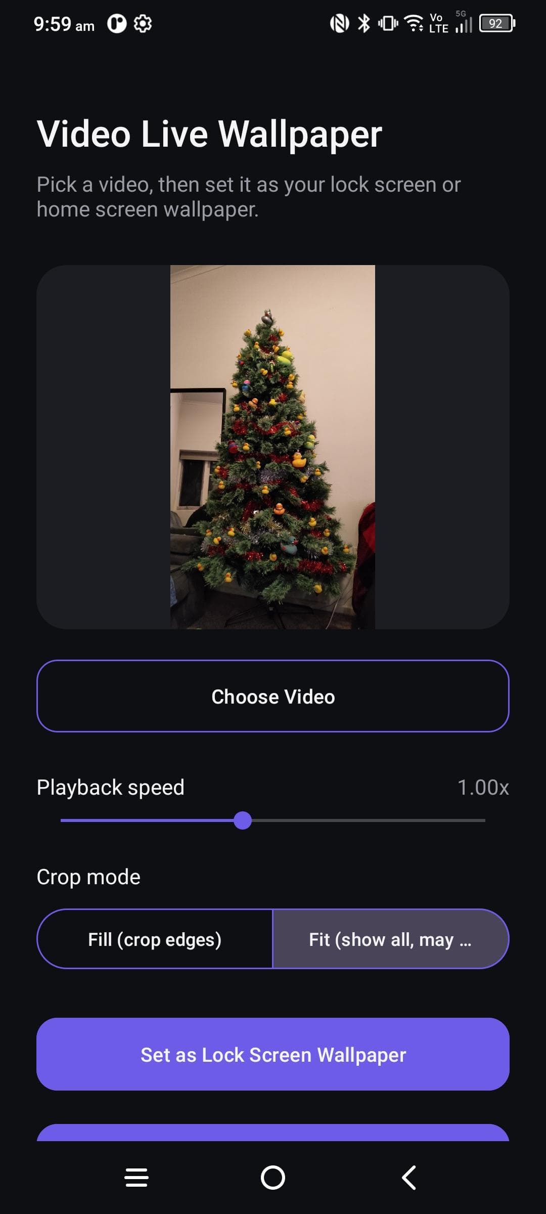 Скриншот 1 — Video Live Wallpaper
