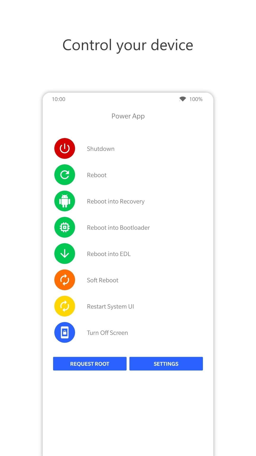 Скриншот 1 — Power App | Simple Power Menu [Root only]