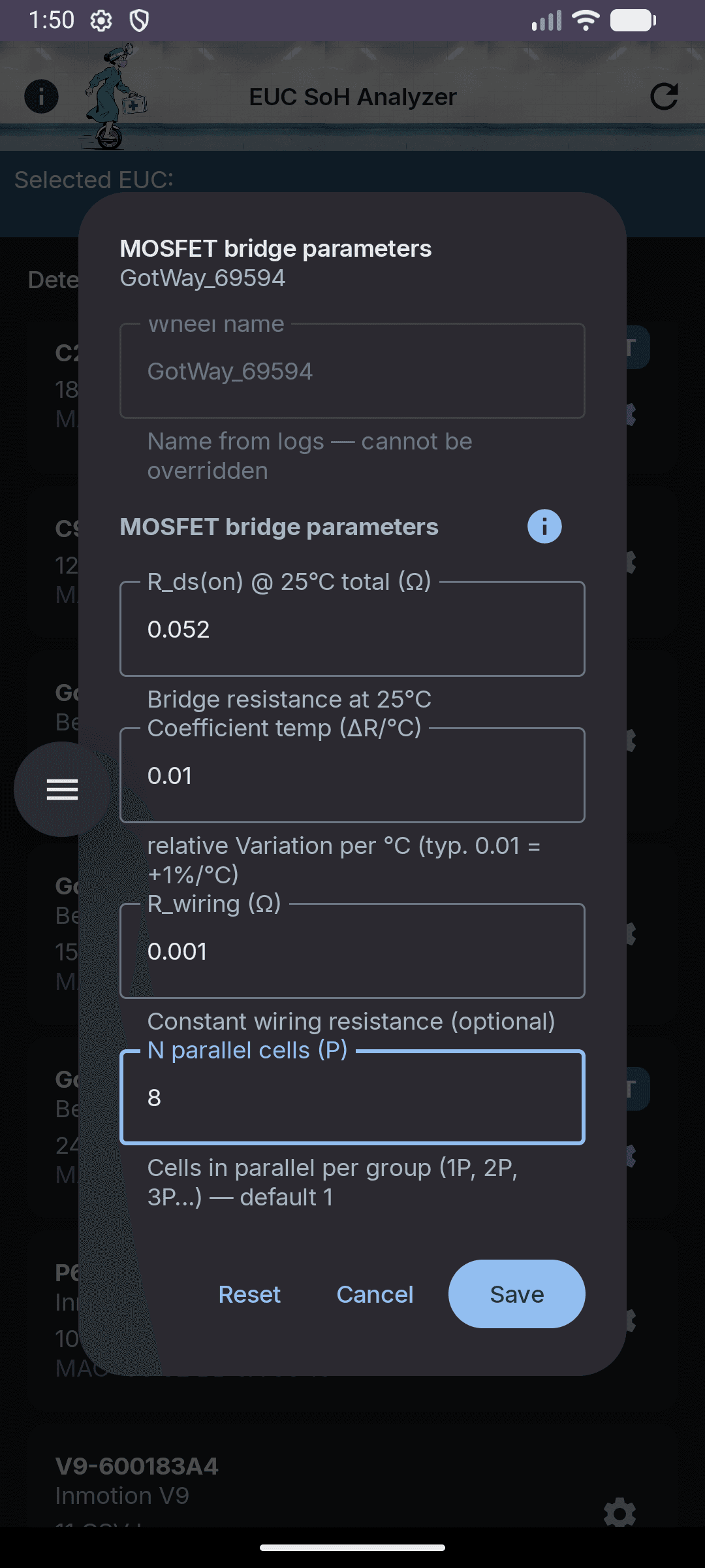 Скриншот 8 — EUC State Of Health Analyzer