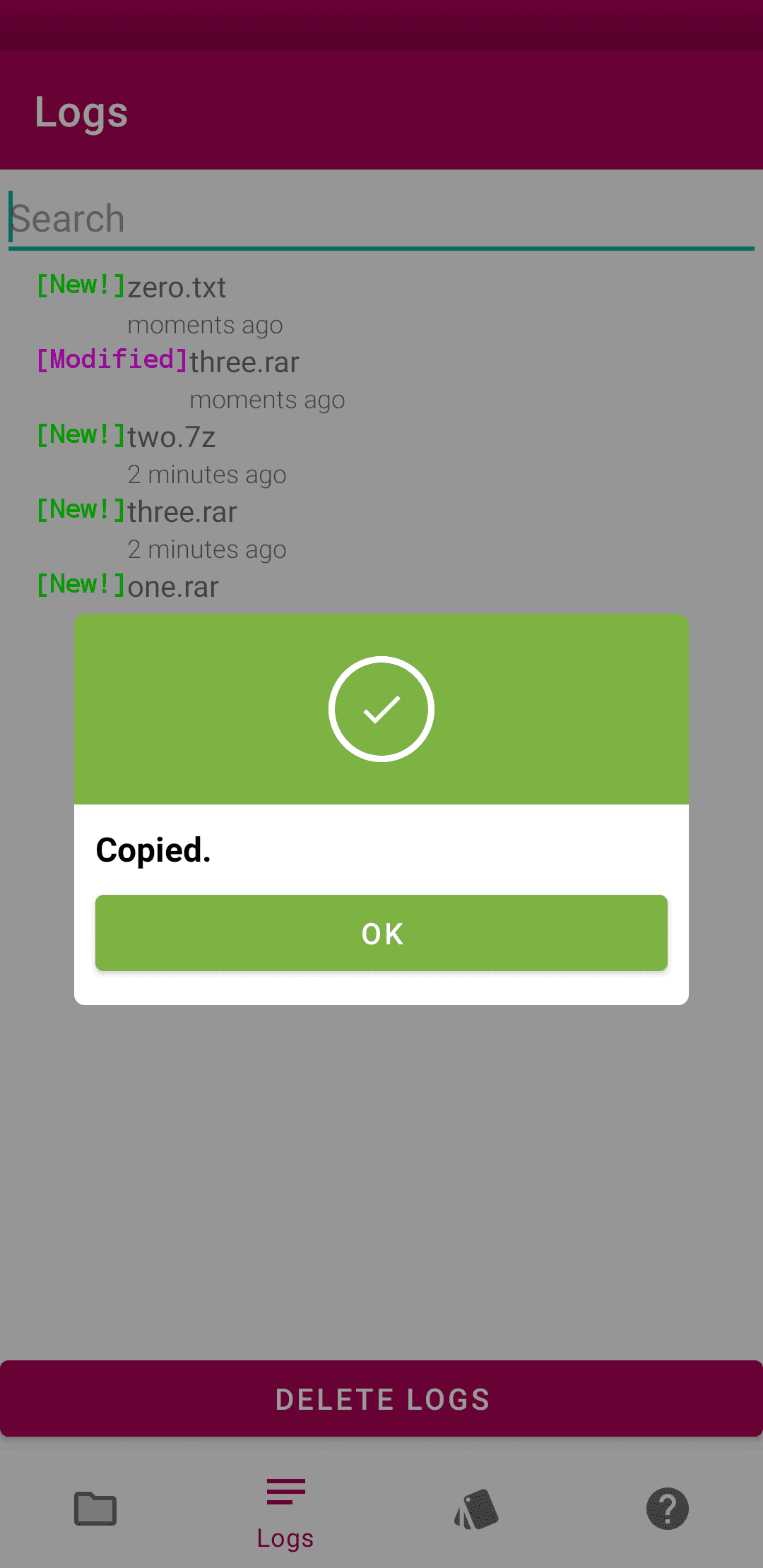 Скриншот 3 — Folderlogs