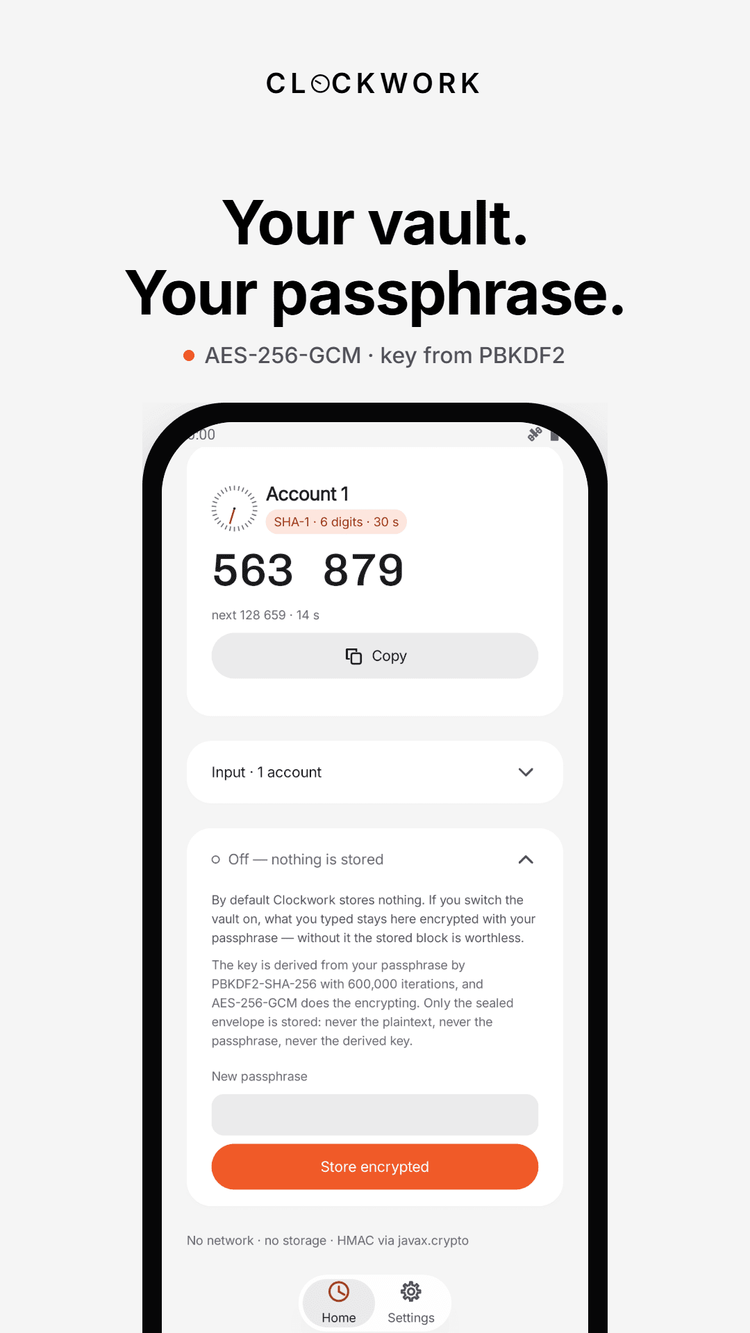 Скриншот 3 — Clockwork: 2FA Authenticator