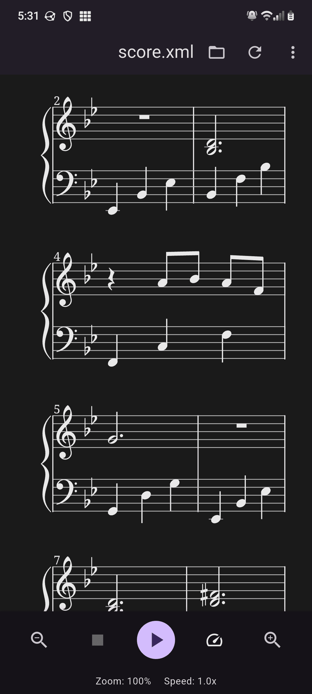 Скриншот 1 — Musicore