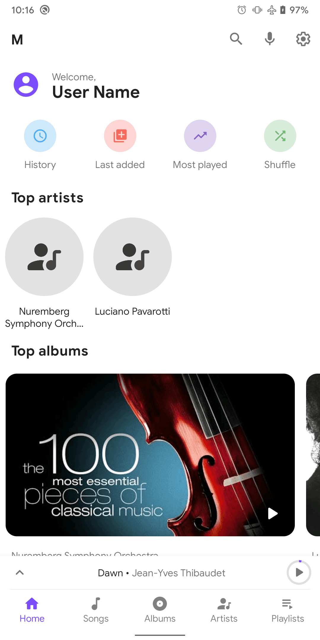 Скриншот 2 — Metro - A music player for Android