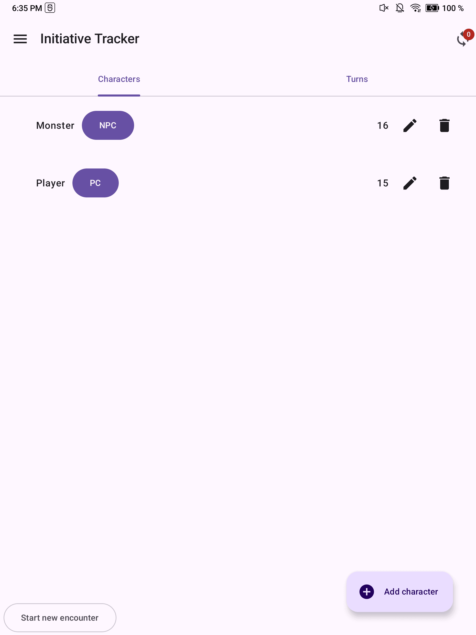 Скриншот 3 — Initiative Tracker