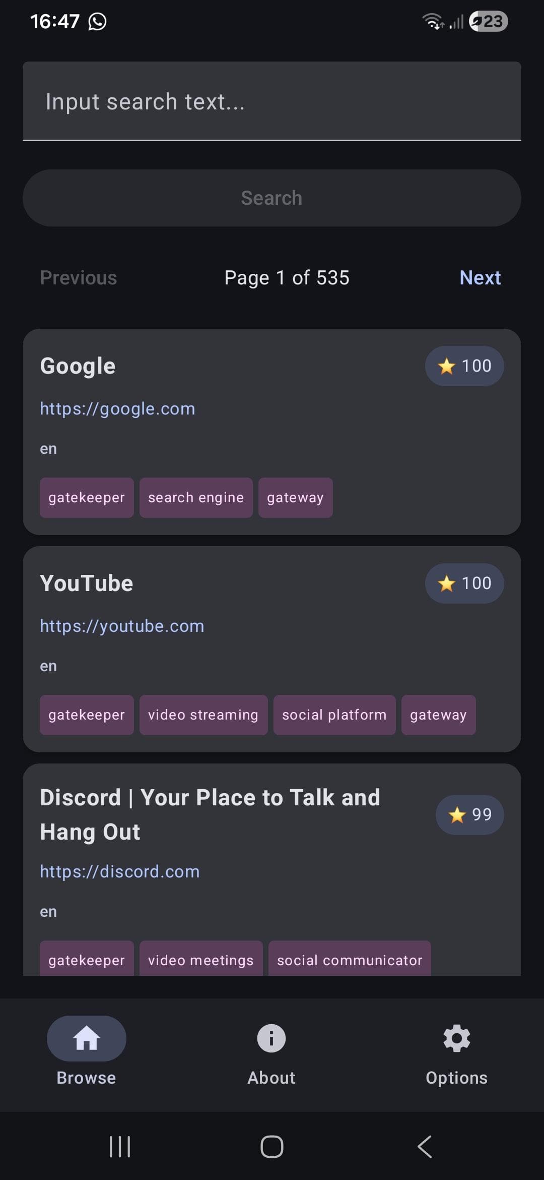 Скриншот 2 — Offline Web Search