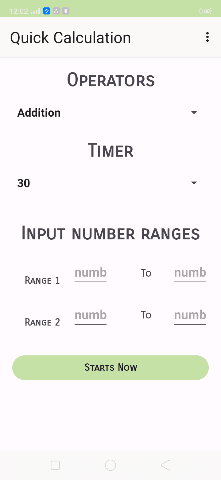Скриншот 1 — Quick Calculation
