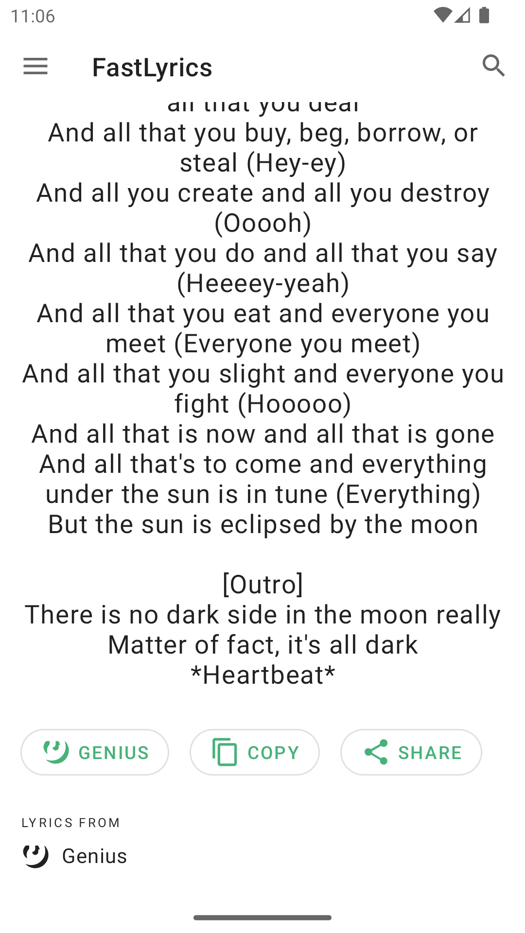 Скриншот 2 — FastLyrics