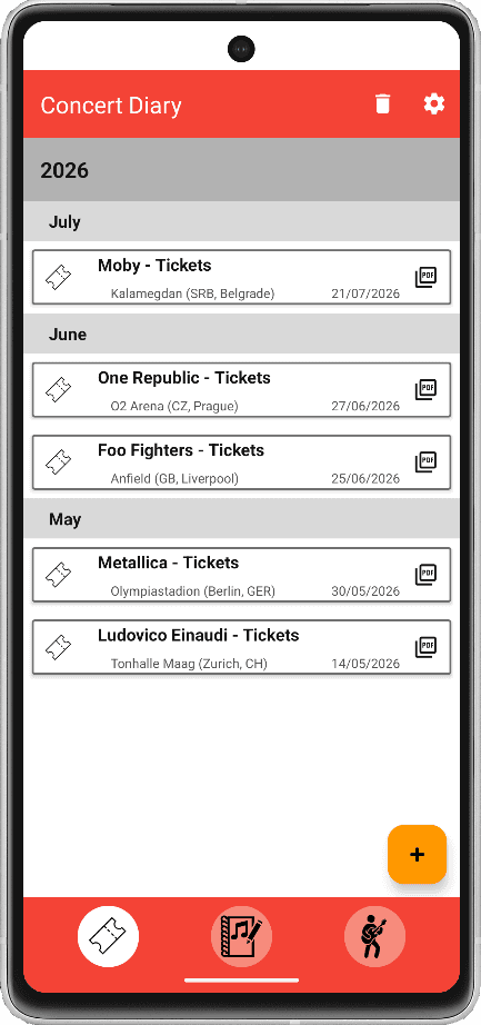Скриншот 5 — Concert Diary