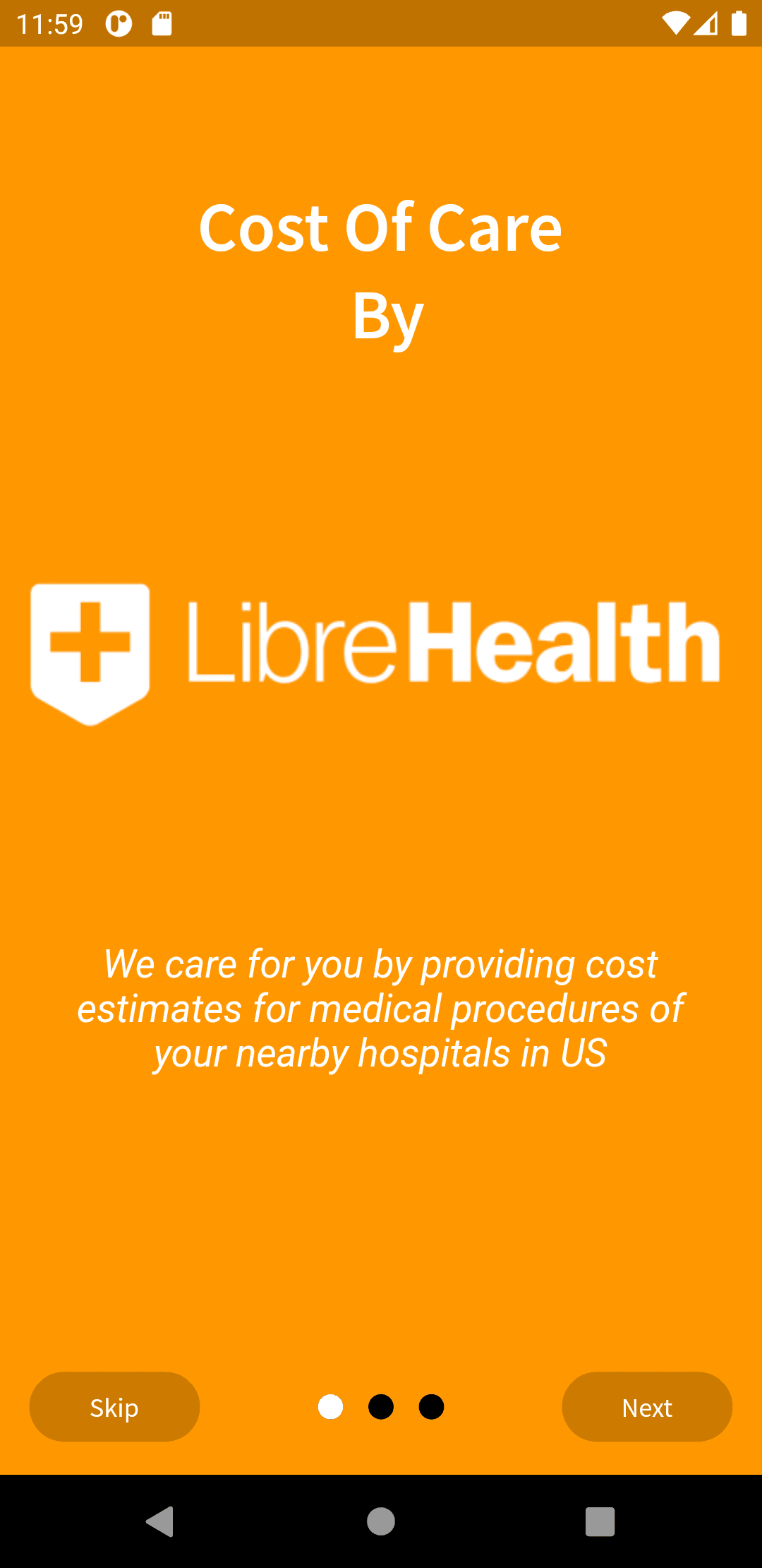 Скриншот 1 — LibreHealth Cost Of Care Explorer