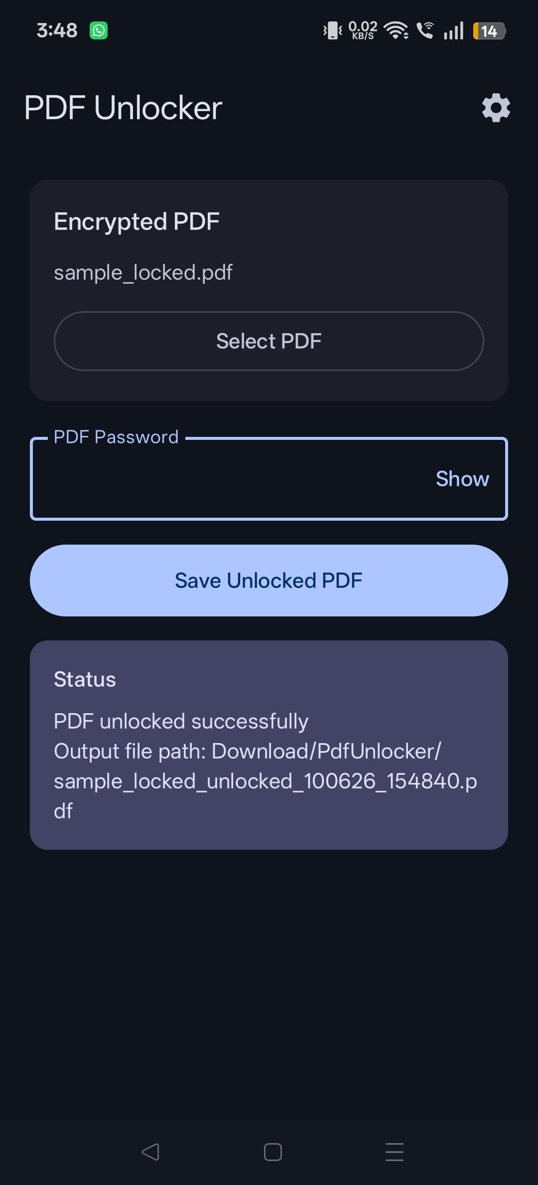 Скриншот 4 — PDF Unlocker