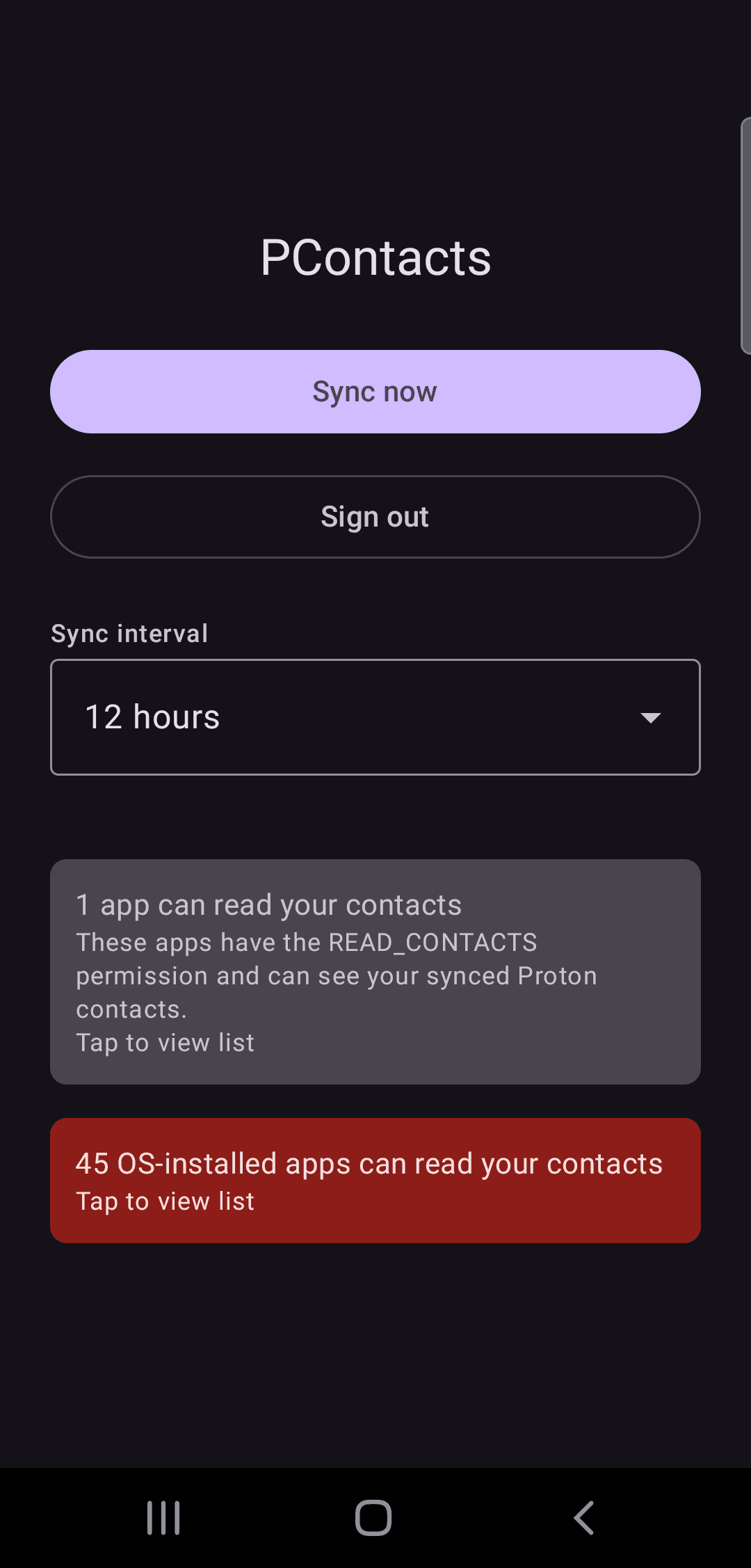 Скриншот 2 — pcontacts
