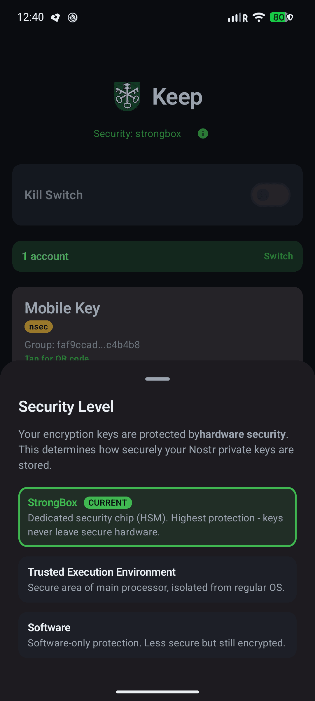 Скриншот 5 — Keep: FROST Nostr Signer